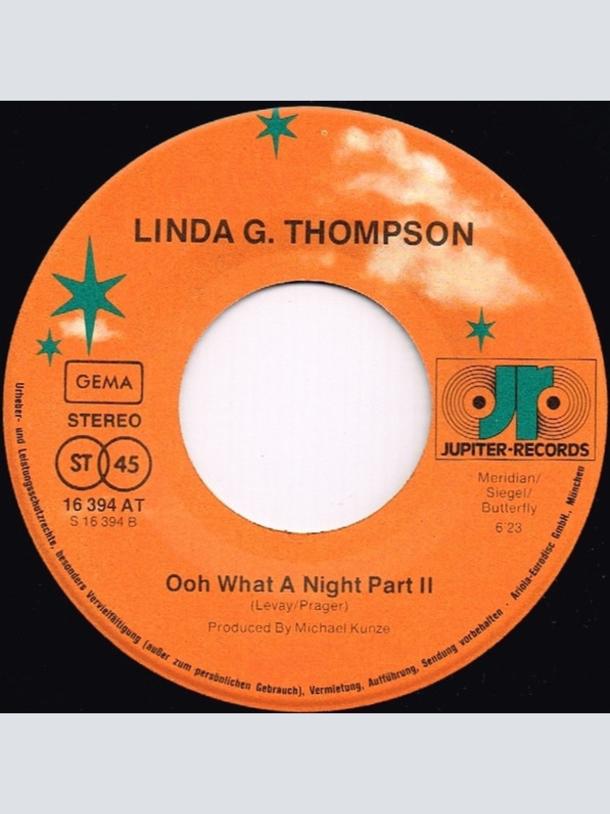Vinyl / Linda G. Thompson - Ooh What A Night (Part I & II)