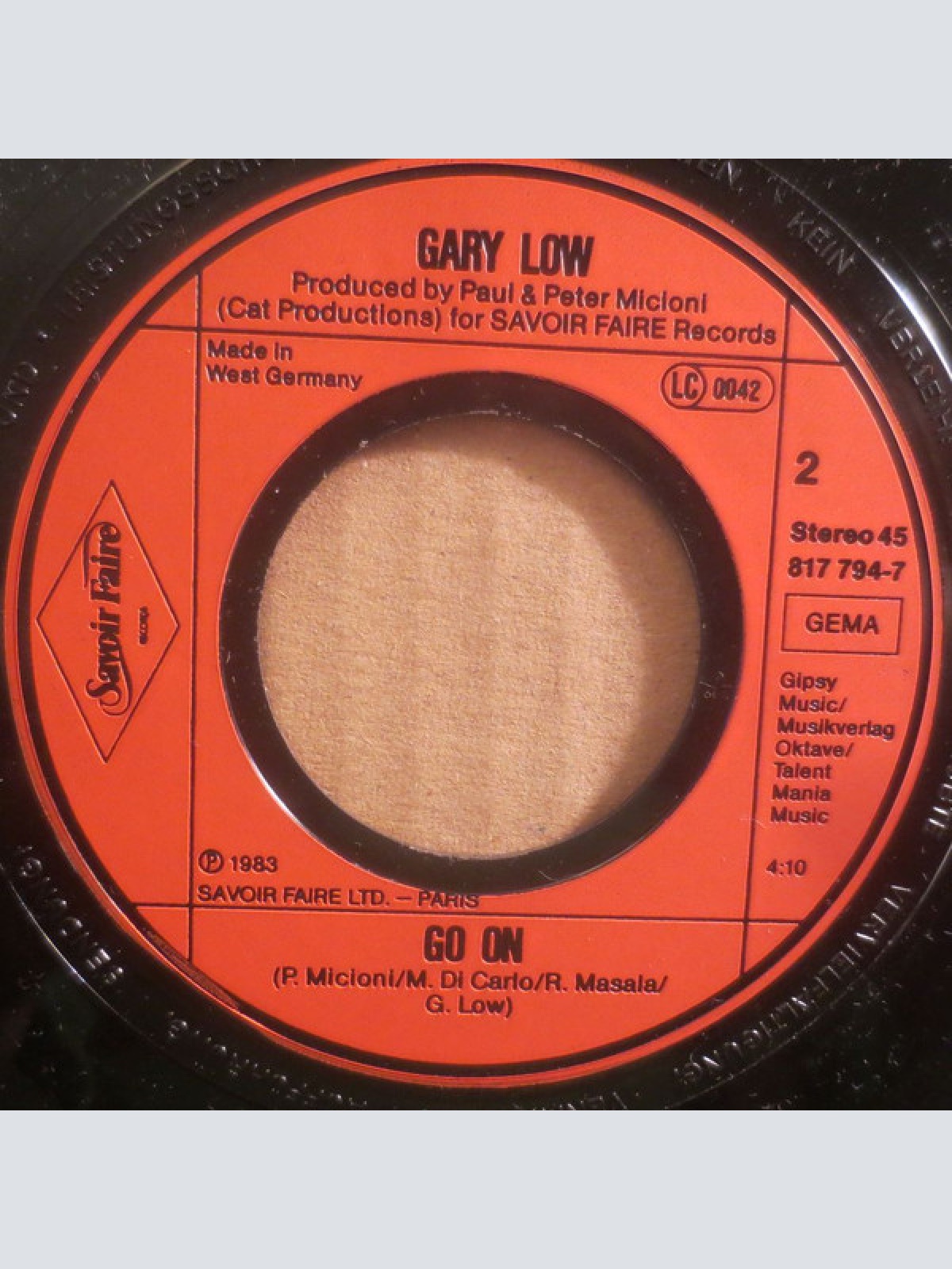 Vinyl / Gary Low - Forever, Tonight And All My Life