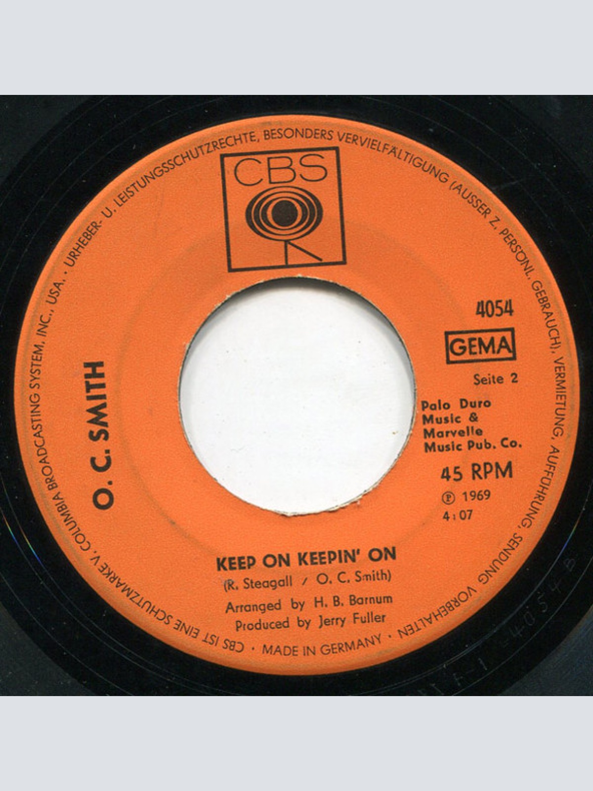 Vinyl / O. C. Smith* - Honey (I Miss You)