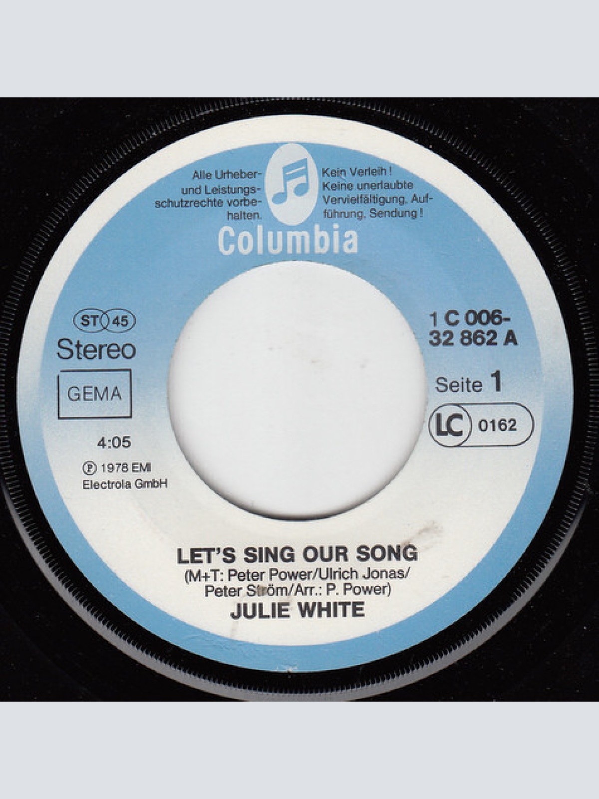 Vinyl / Julie White (2) - Let's Sing Our Song