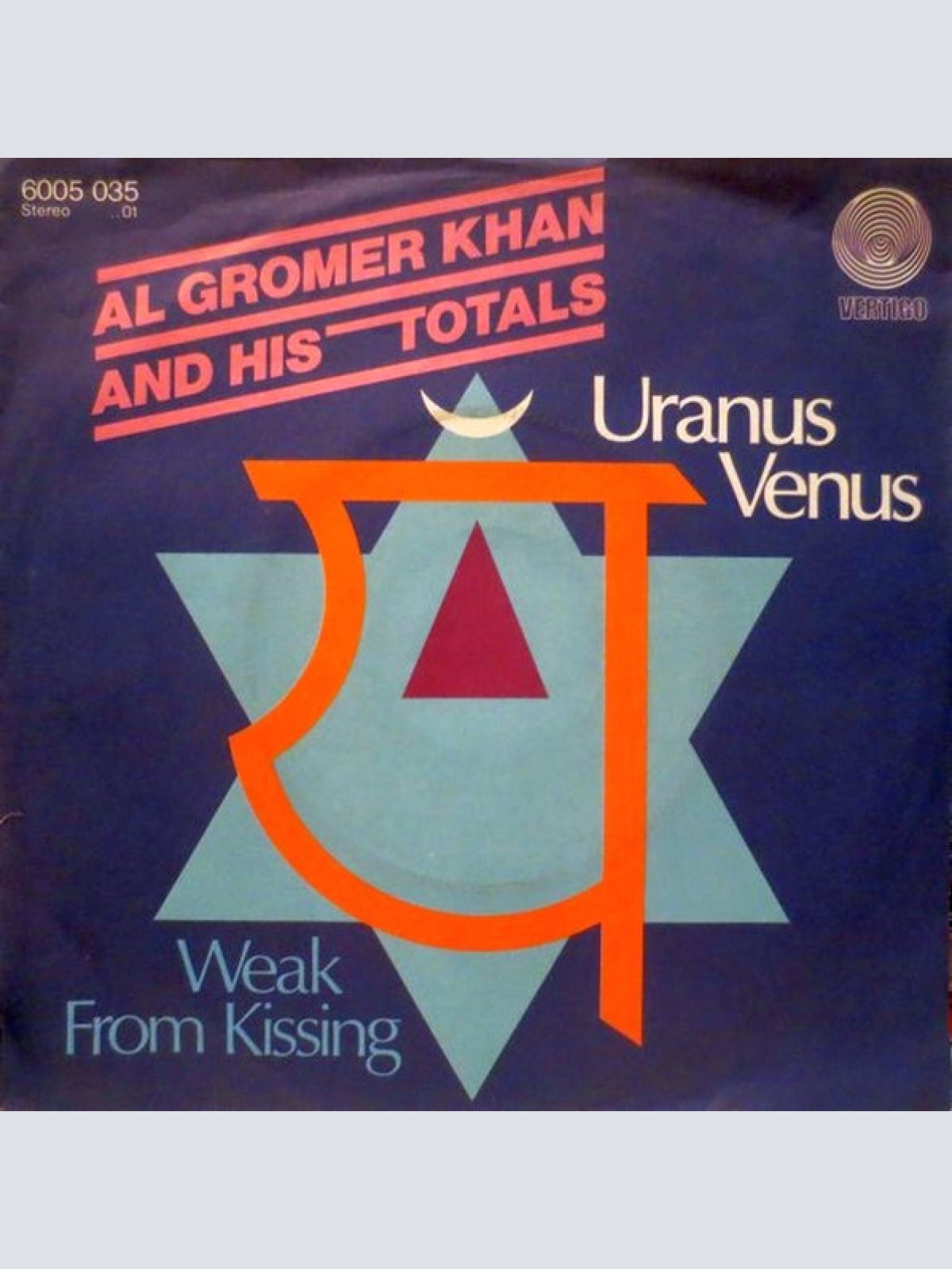 Vinyl / Al Gromer Khan And His Totals* - Uranus Venus / Weak From Kissing