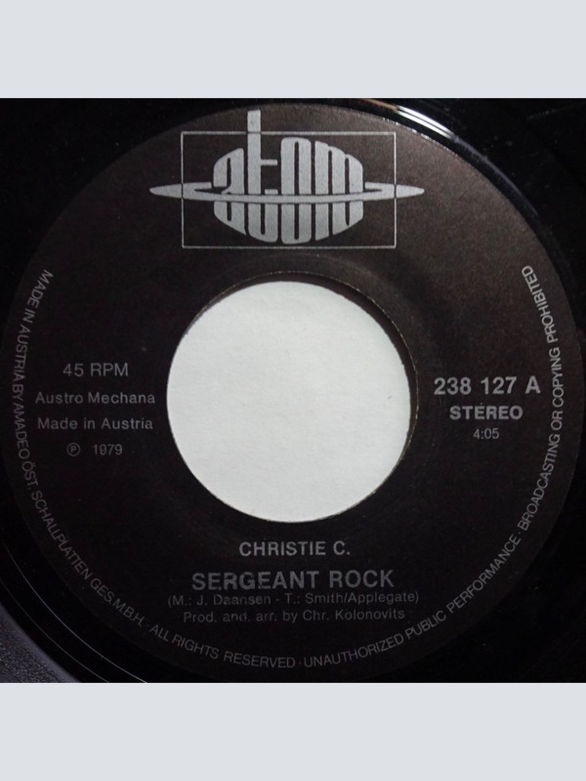 Vinyl / Christie C. - Sergeant Rock / If