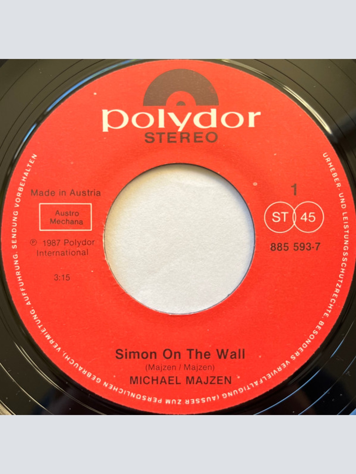 Vinyl / Michael Majzen* - Simon On The Wall