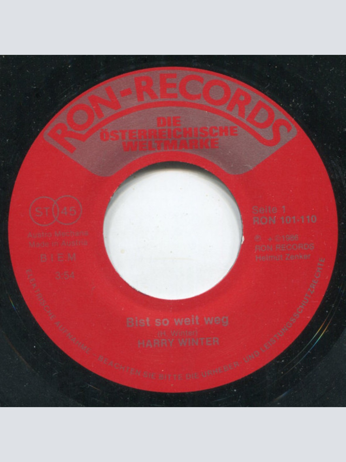 Vinyl / Harry Winter - Bist So Weit Weg