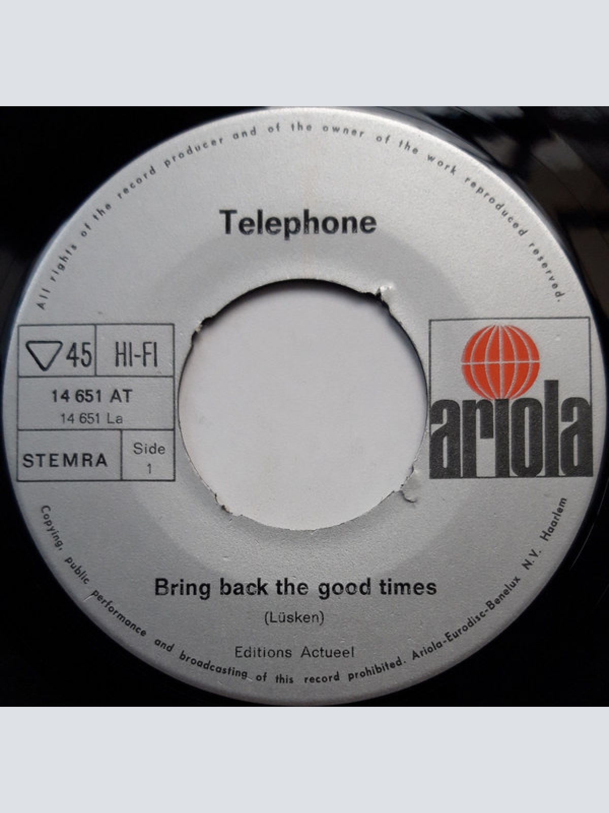 Vinyl / Telephone (4) - Bring Back The Good Times
