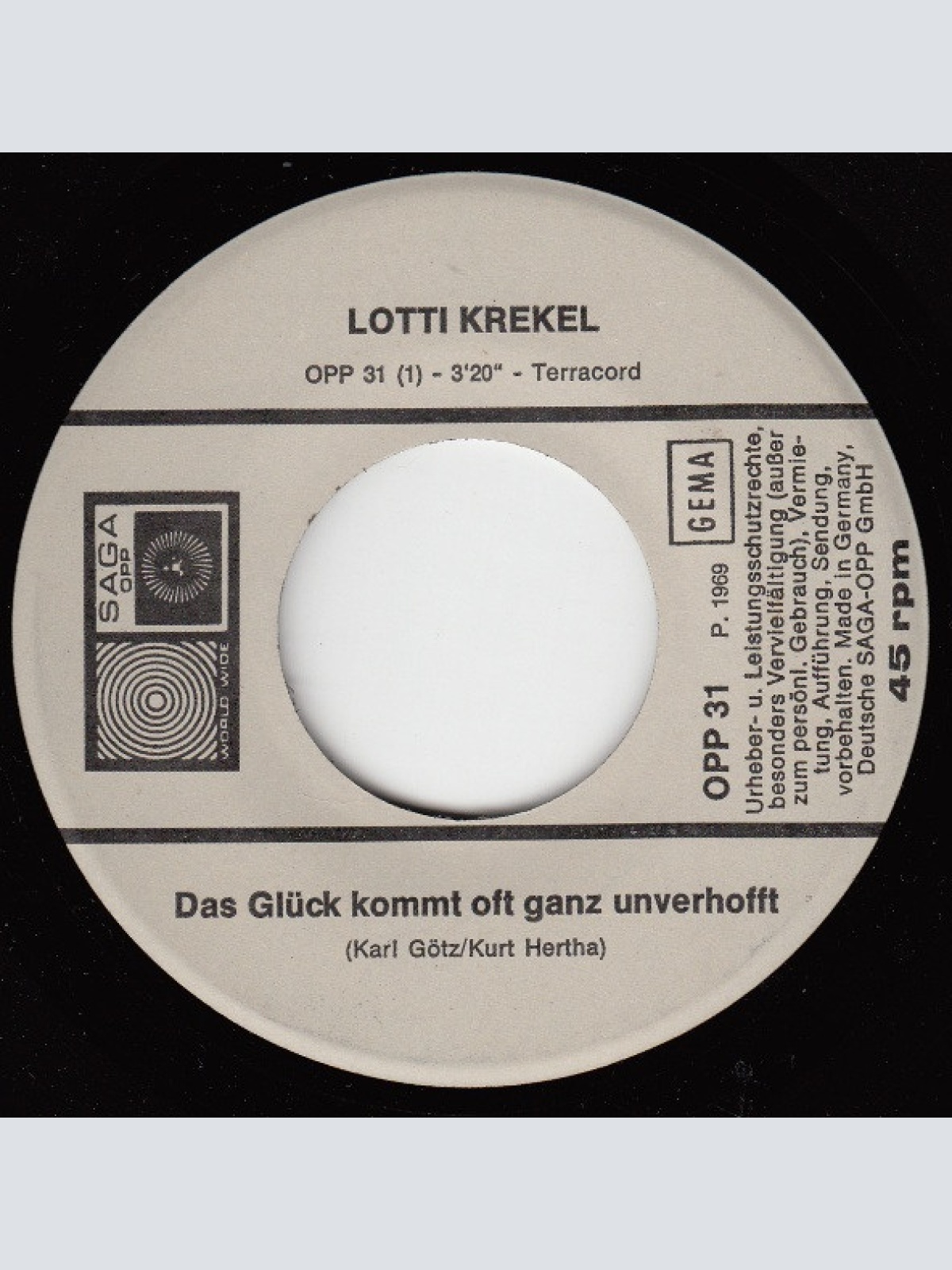 Vinyl / Lotti Krekel - Das Glück Kommt Oft Ganz Unverhofft