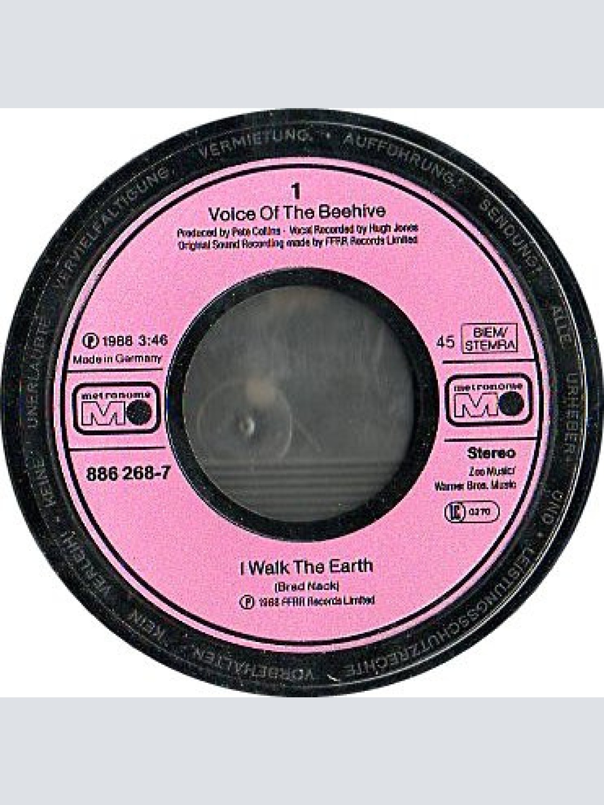 Vinyl / Voice Of The Beehive - I Walk The Earth