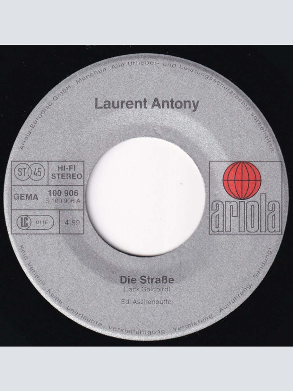Vinyl / Laurent Antony - Die Straße