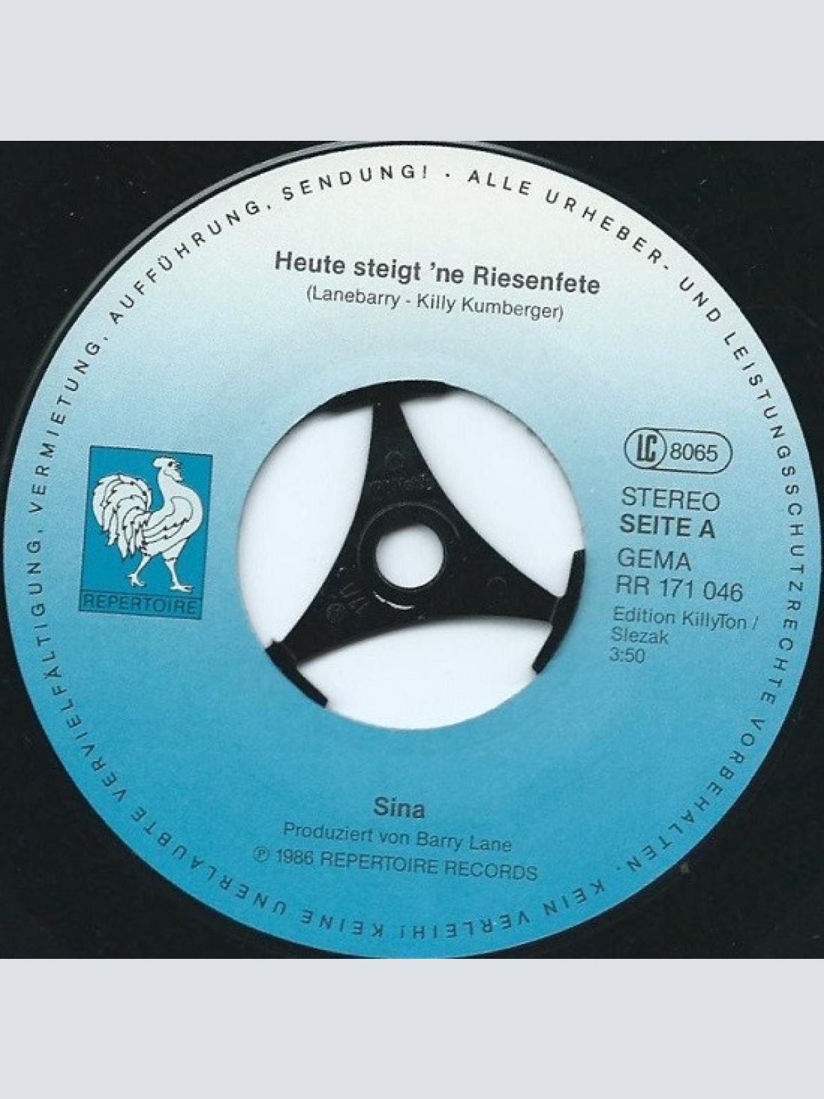 Vinyl / Sina (6) - Heute Steigt 'ne Riesen Fete