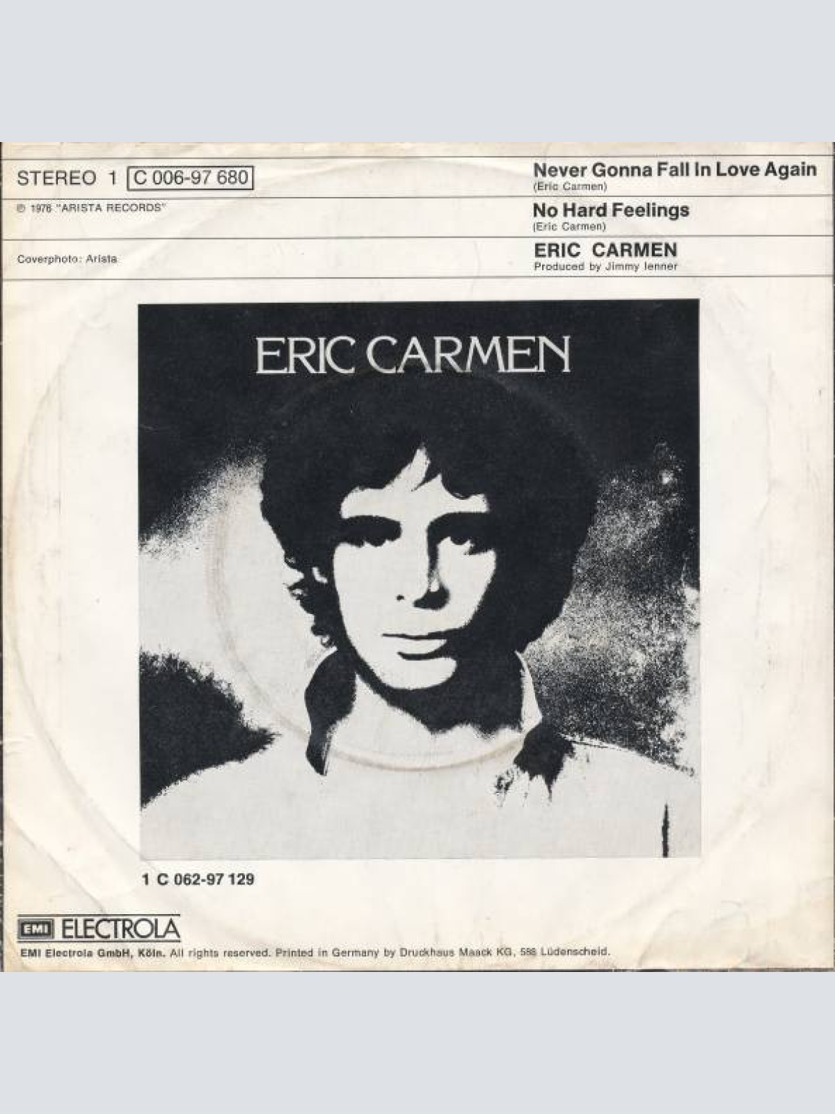 Vinyl / Eric Carmen - Never Gonna Fall In Love Again