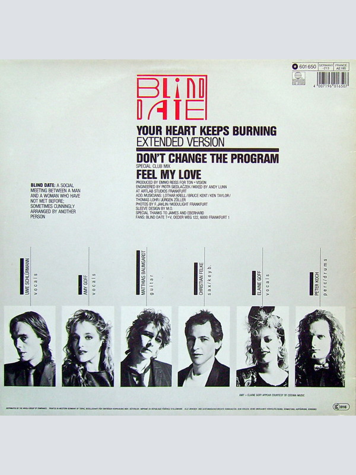 Vinyl / Blind Date - Your Heart Keeps Burning