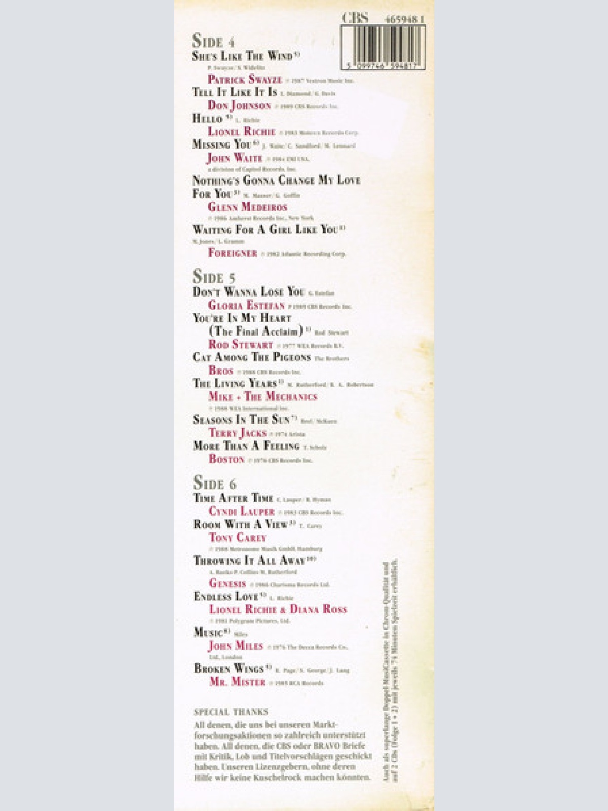 Vinyl / Various - Kuschelrock 3