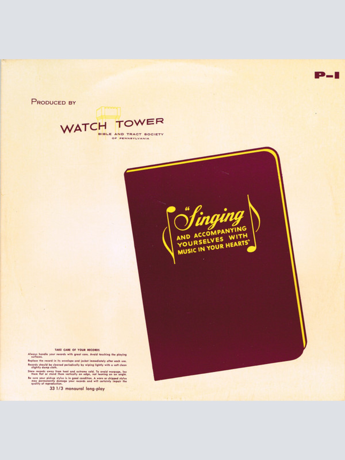 Vinyl / Unknown Artist - Singing And Accompanying Yourselves With Music In Your Hearts