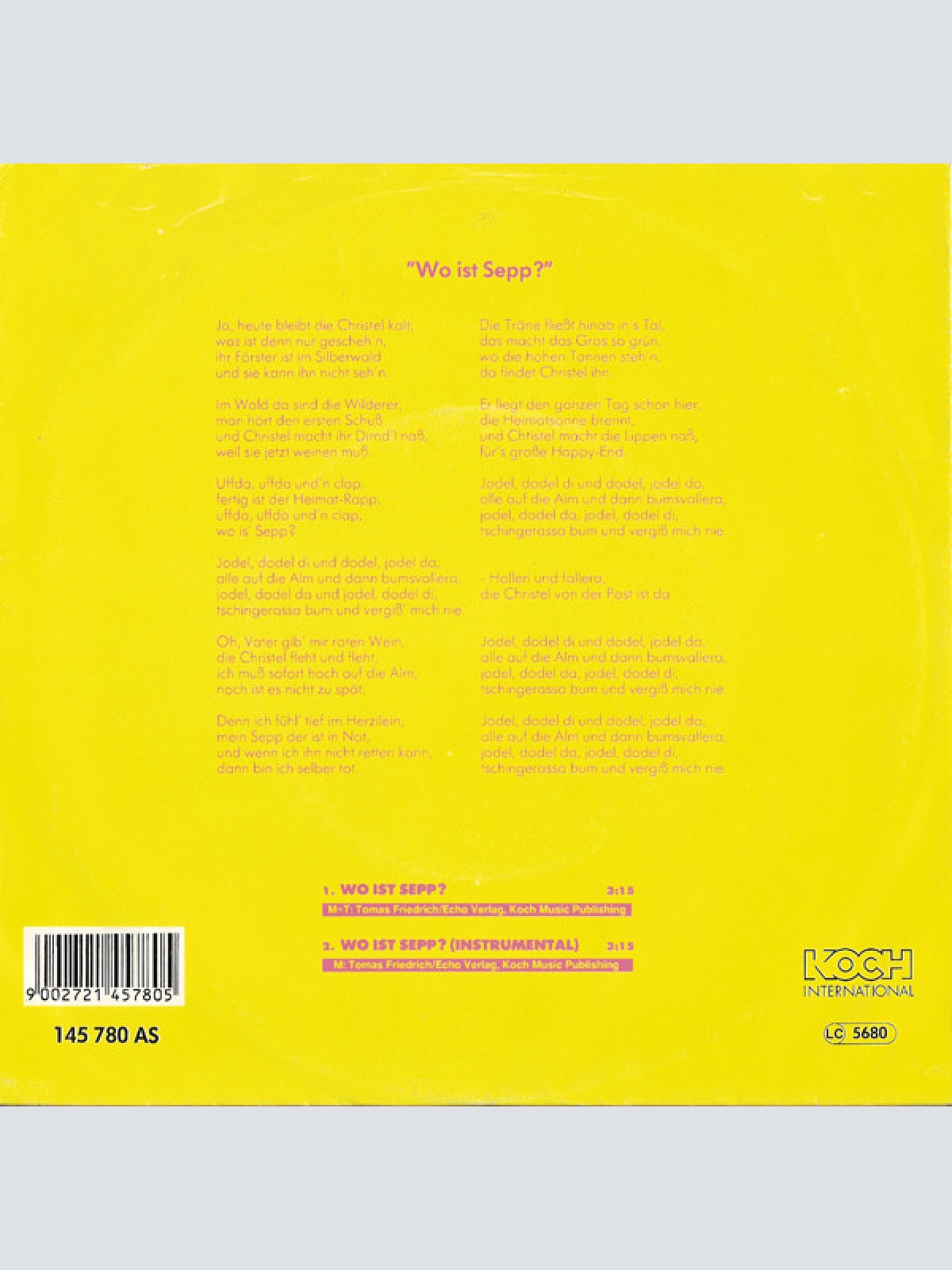 Vinyl / Evelyn Künneke - Wo Ist Sepp?