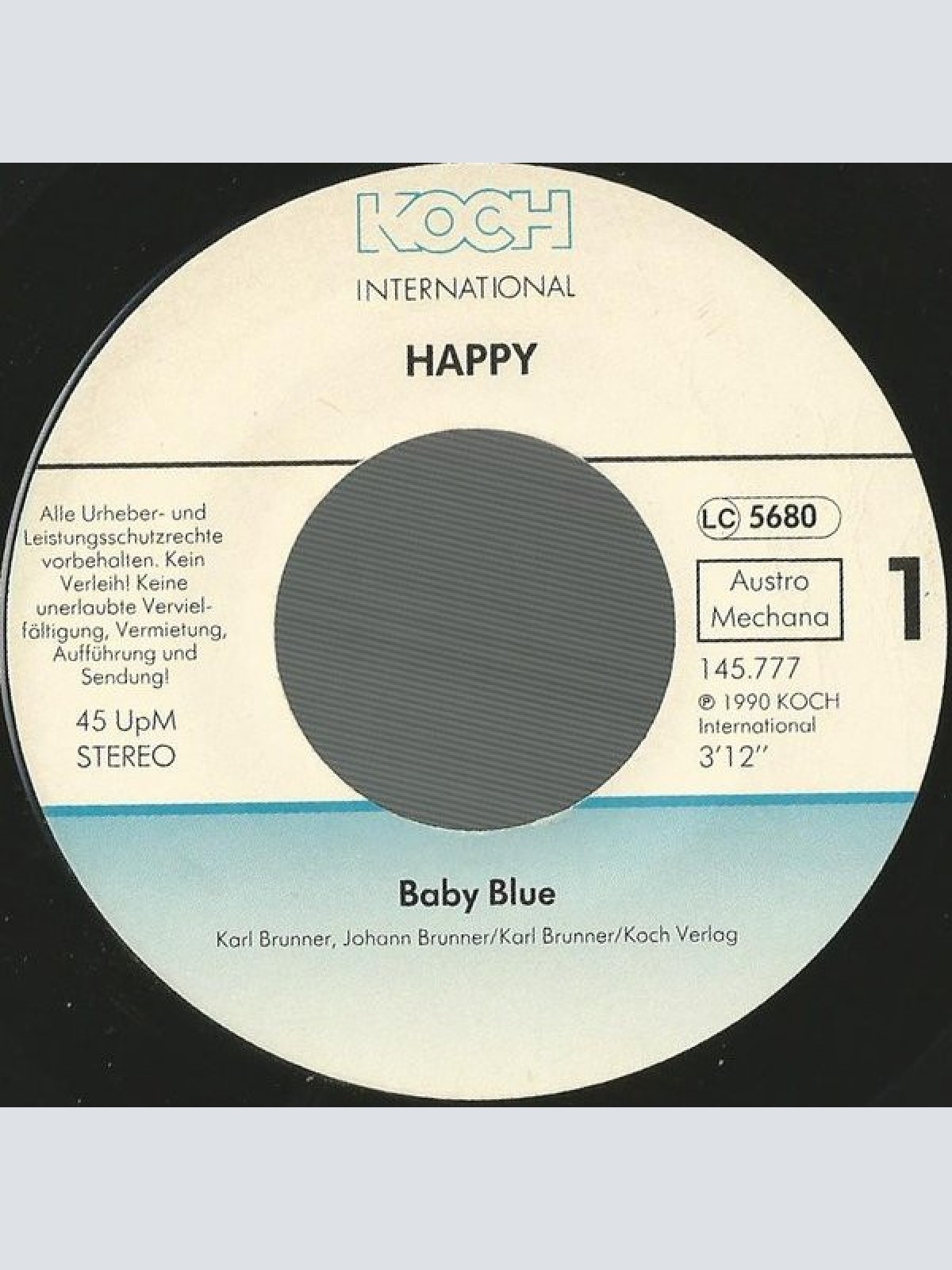 Vinyl / Happy (8) - Baby Blue