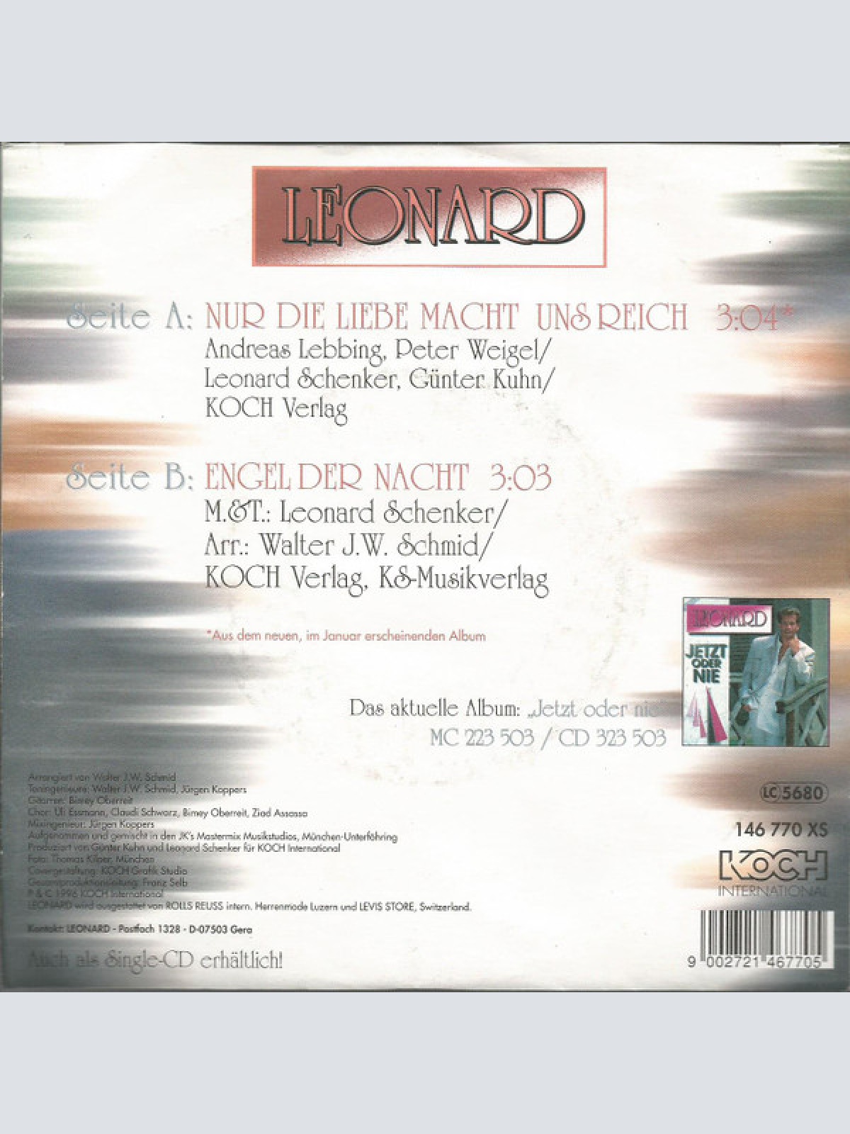 Vinyl / Leonard - Nur Die Liebe Macht Uns Reich
