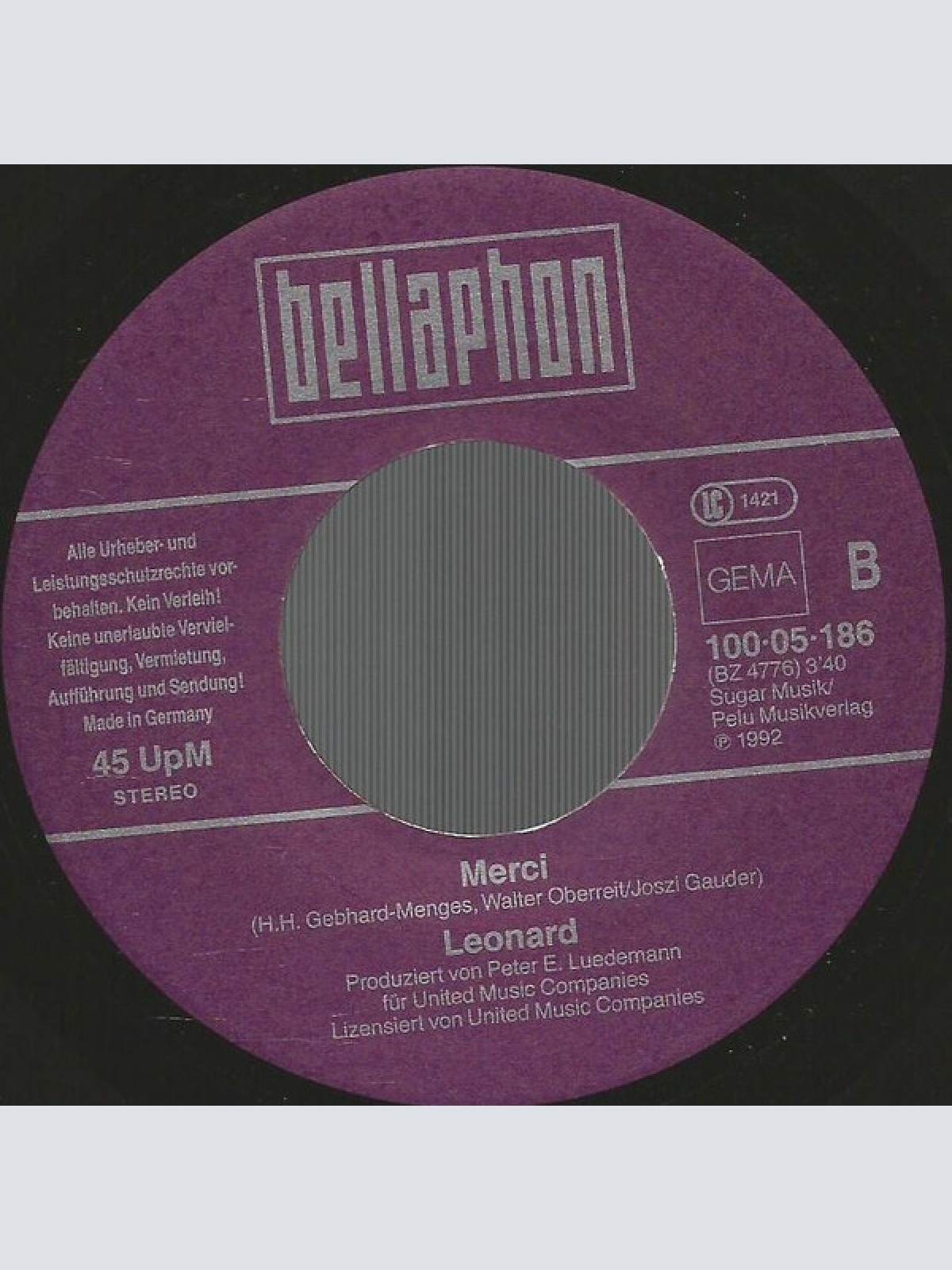 Vinyl / Leonard - Das Kann Nur Die Liebe Sein