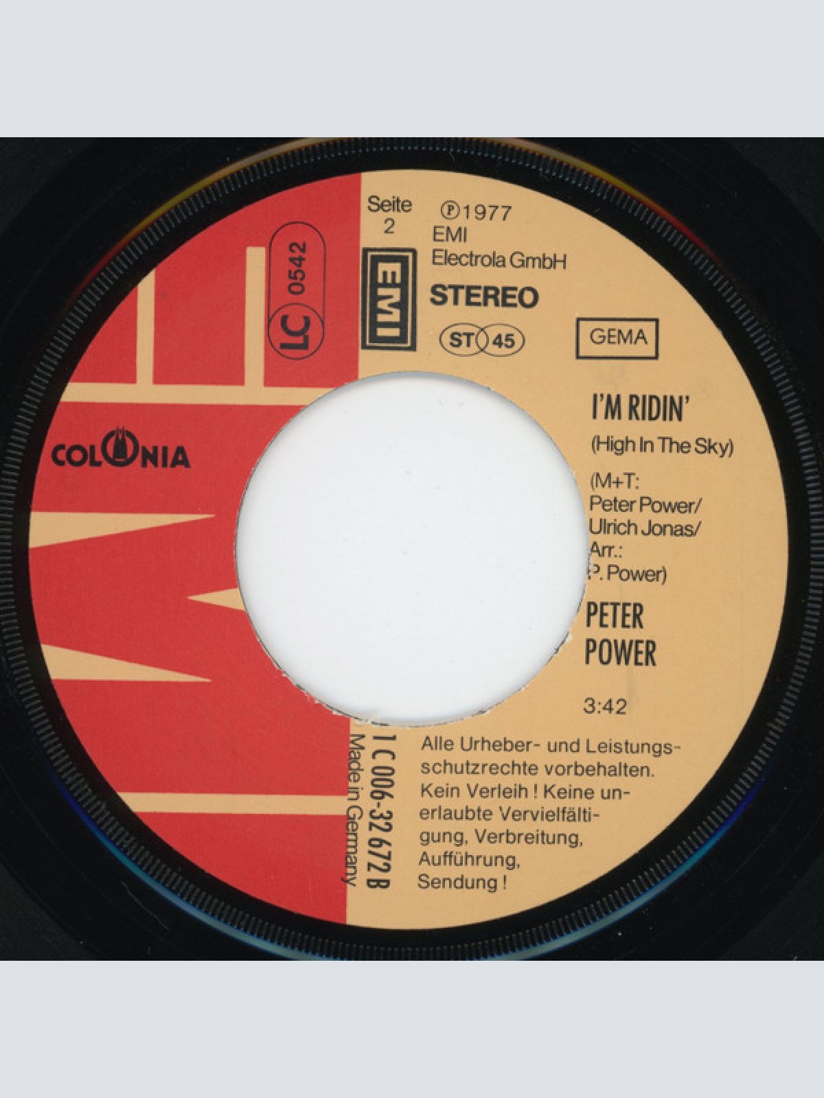 Vinyl / Peter Power - Sorry Suzanne