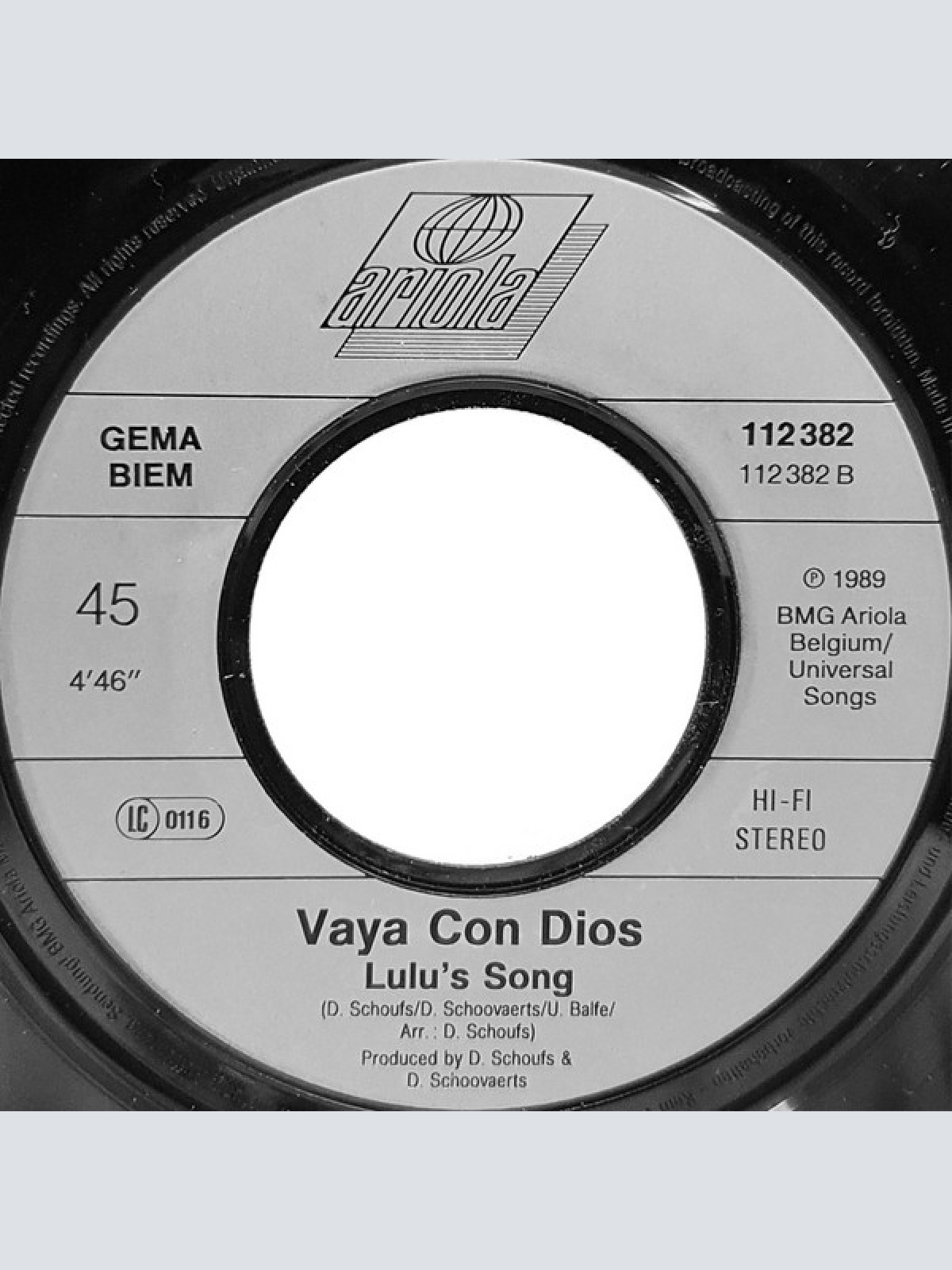 Vinyl / Vaya Con Dios - Puerto Rico
