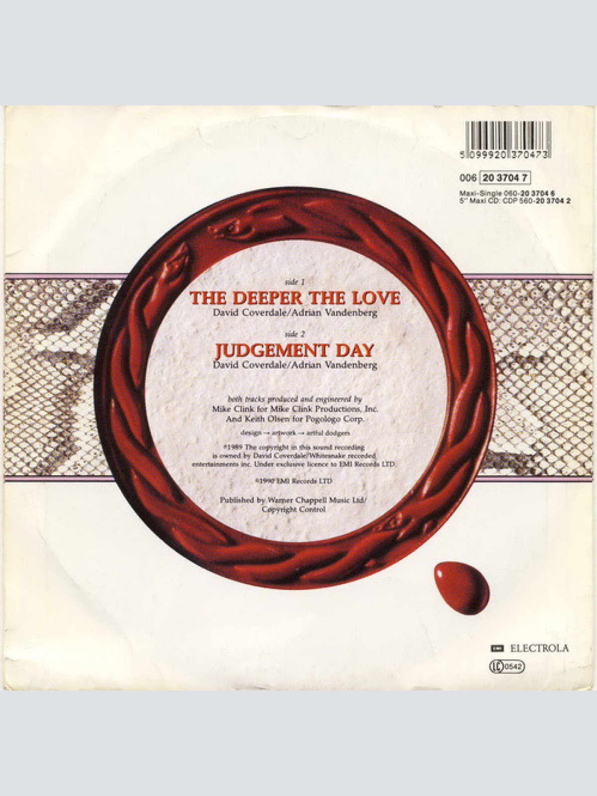 Vinyl / Whitesnake - The Deeper The Love