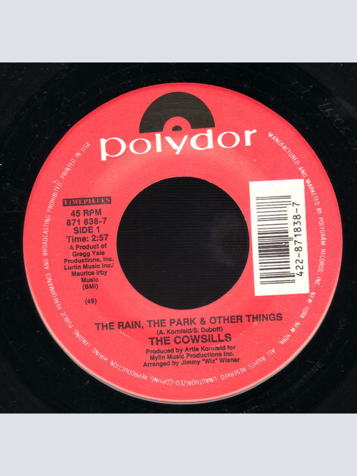 Vinyl / The Cowsills - The Rain, The Park & Other Things / Hair