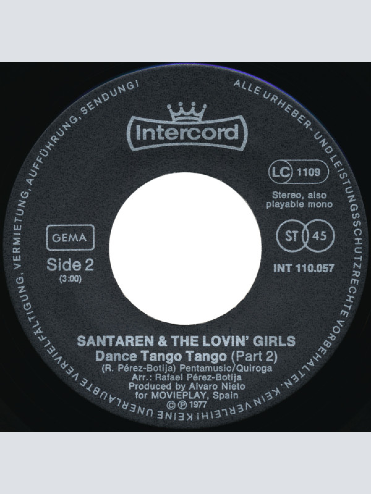Vinyl / Santaren & The Lovin' Girls - Dance Tango Tango