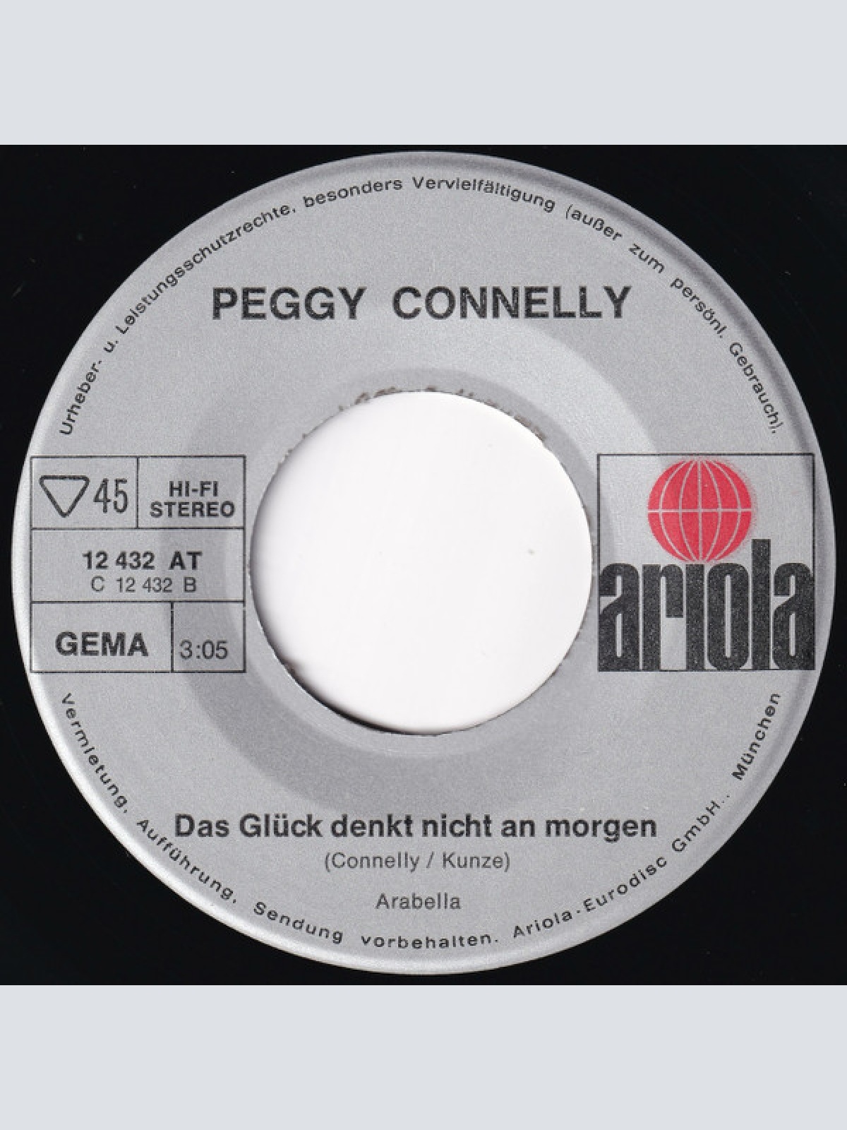 Vinyl / Peggy Connelly - Wär' Ich Ein Buch (If You Could Read My Mind)