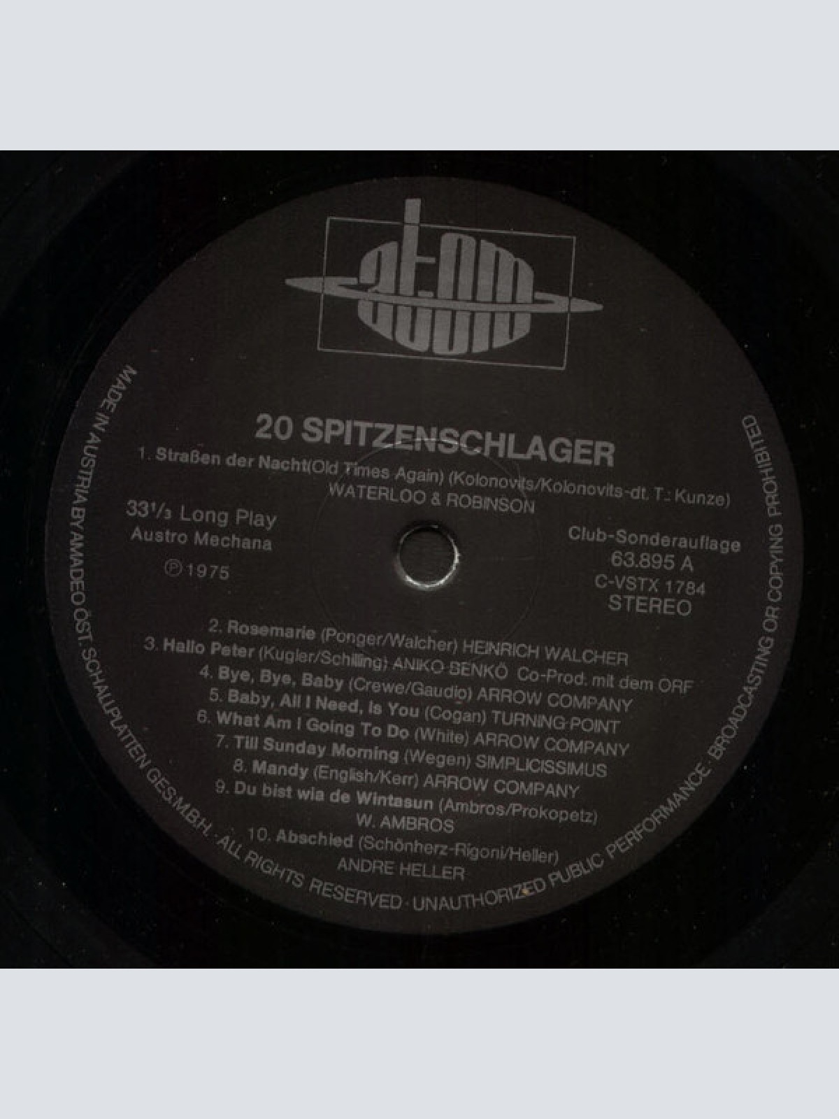 Vinyl / Various - 20 Spitzenschlager