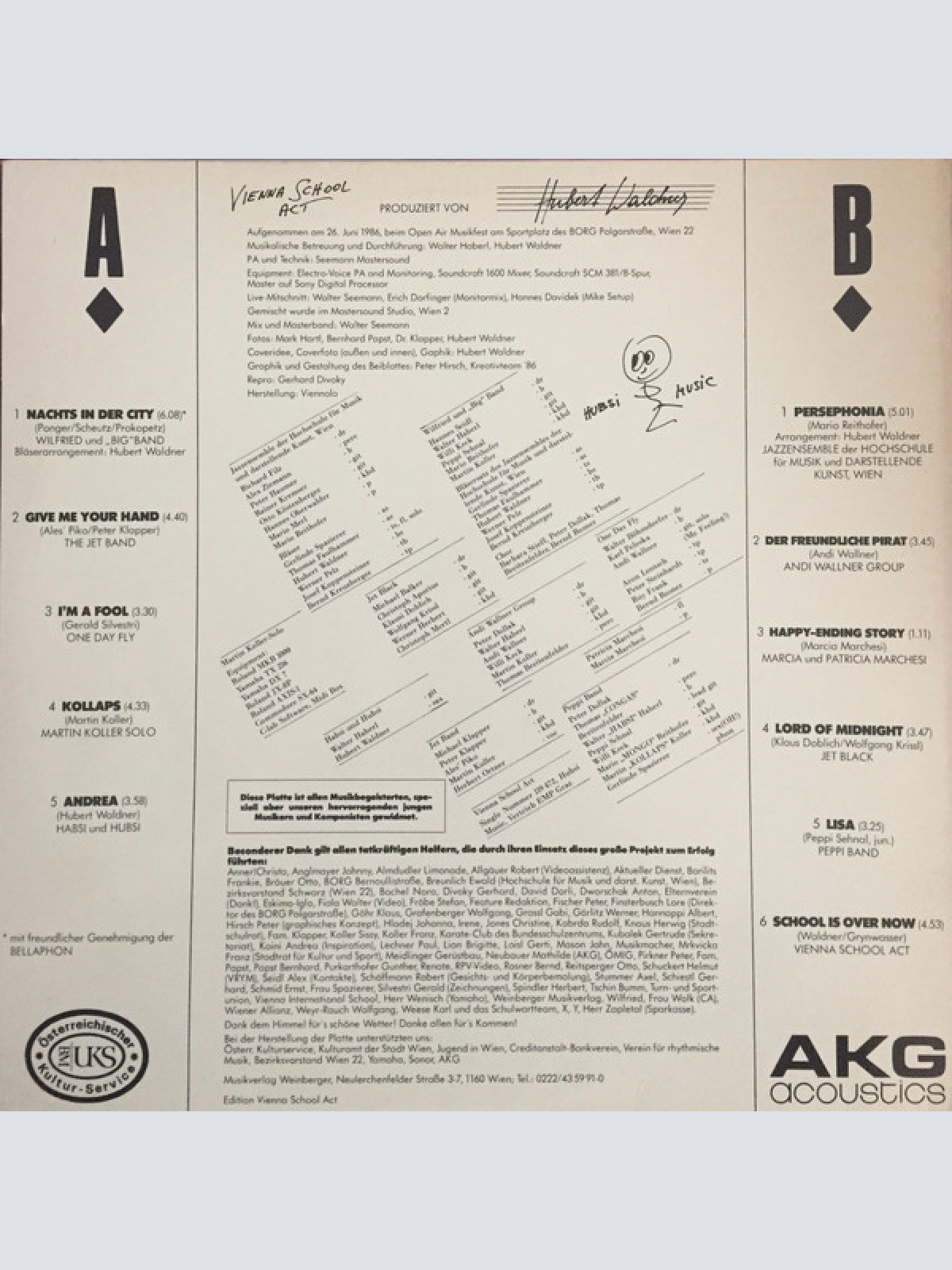 Vinyl / Various - Vienna School Act '86 - Live