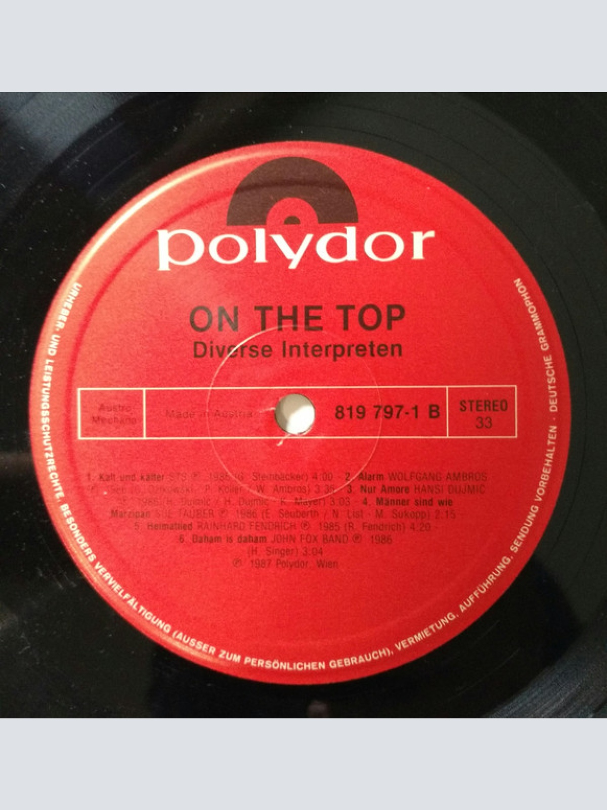 Vinyl / Various - On The Top