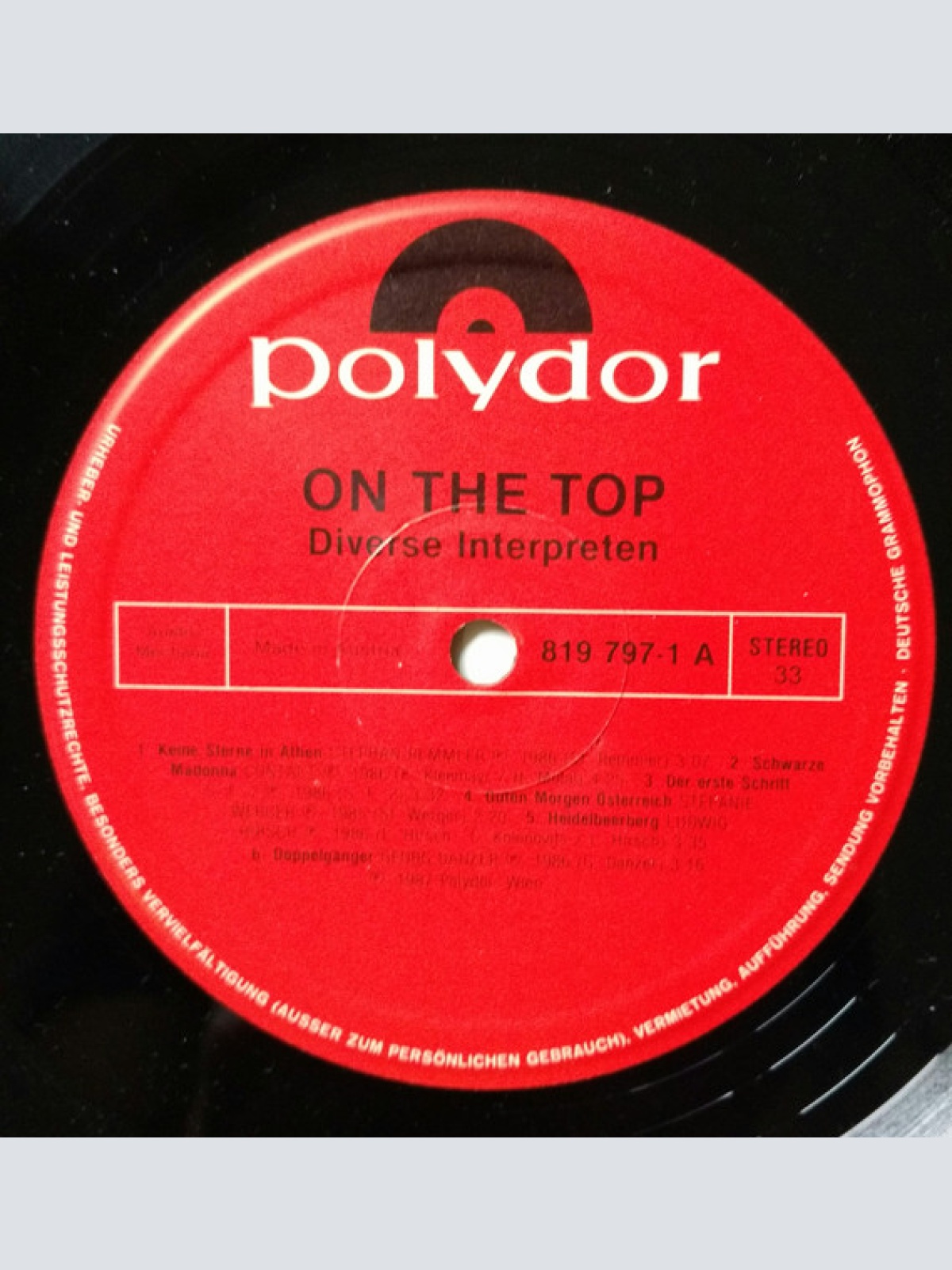 Vinyl / Various - On The Top