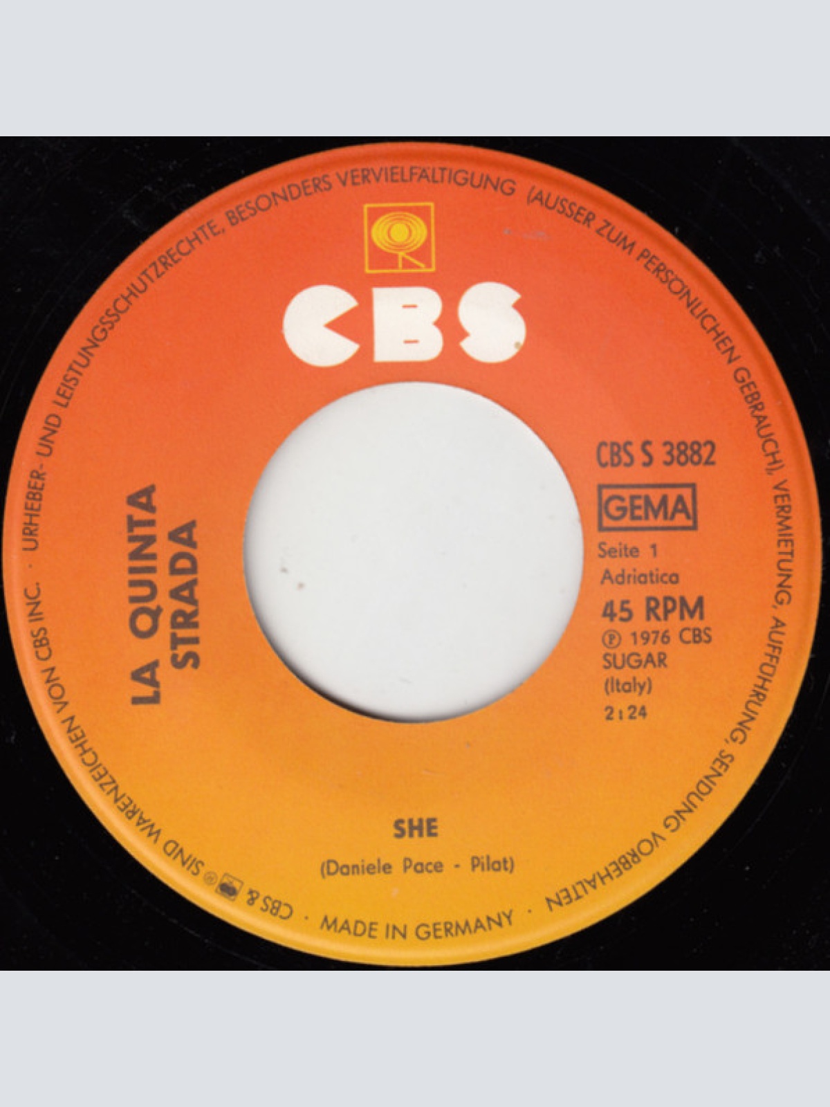 Vinyl / La Quinta Strada - She