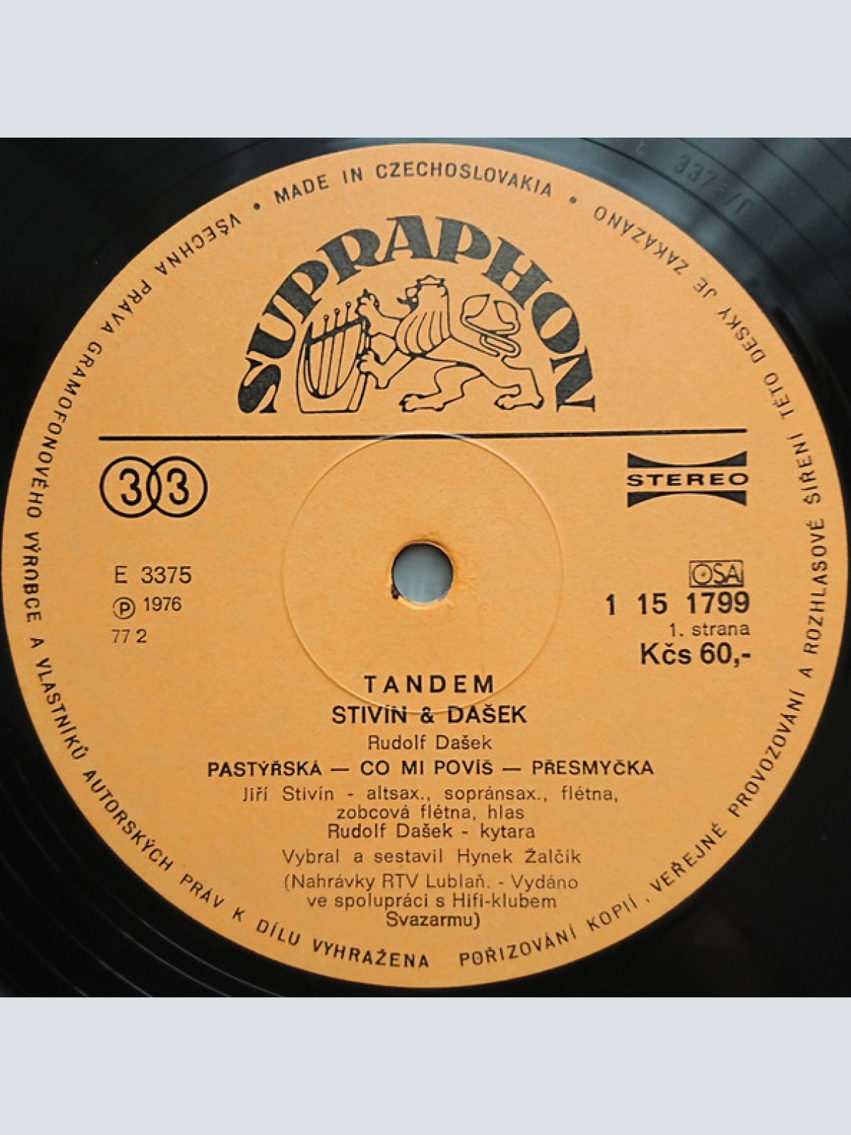 Vinyl / System Tandem Stivín & Dašek - Koncert V Lublani