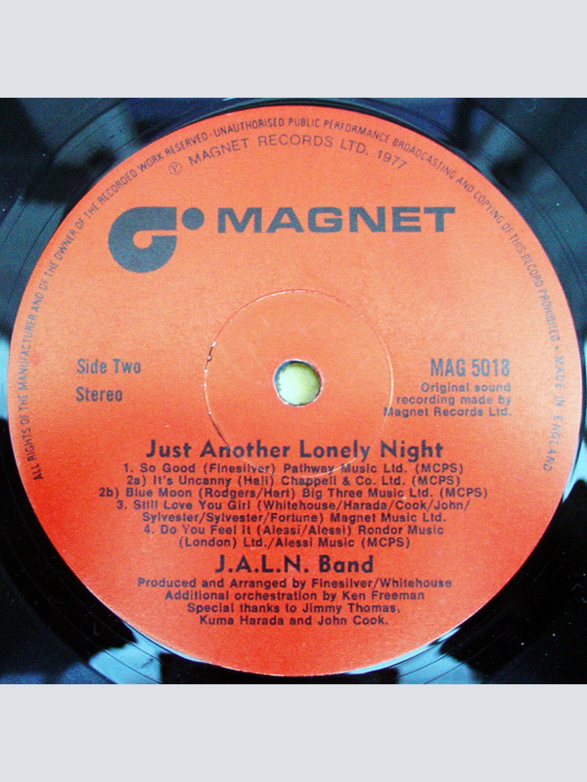 Vinyl / J.A.L.N. Band - Just Another Lonely Night