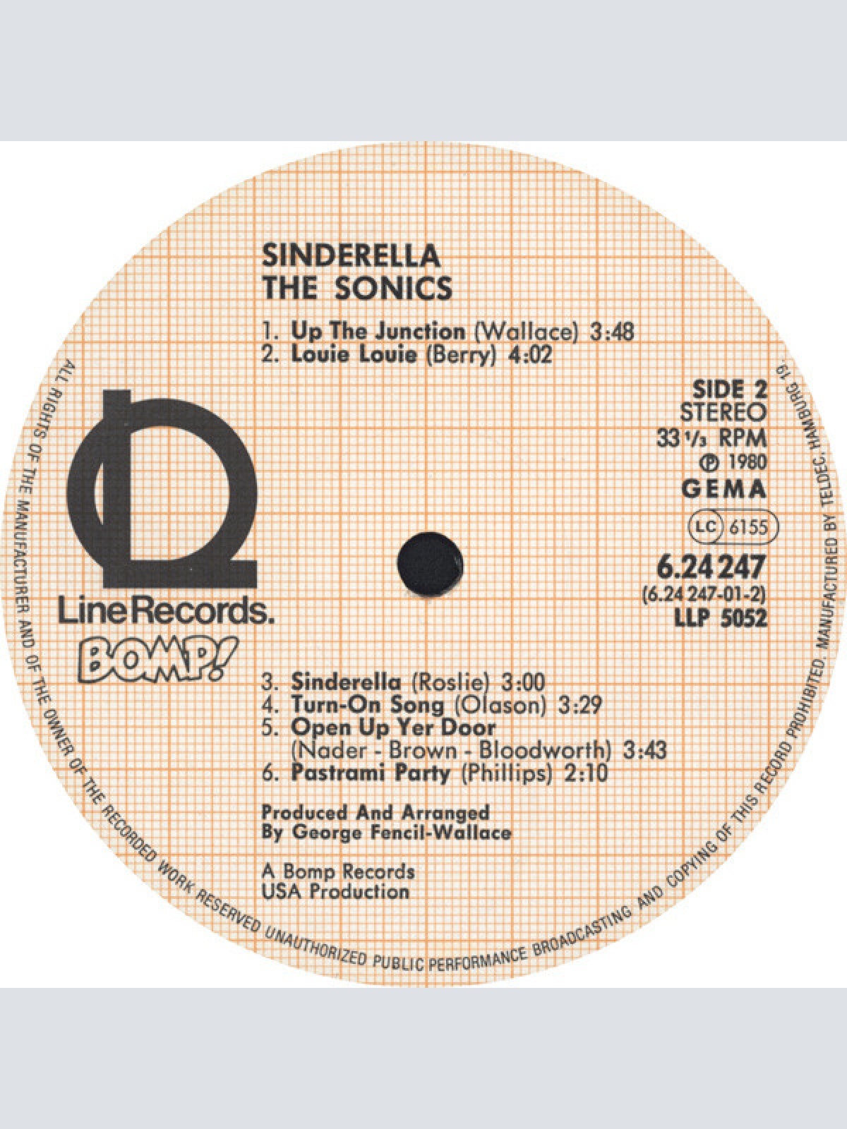 Vinyl / The Sonics - Sinderella