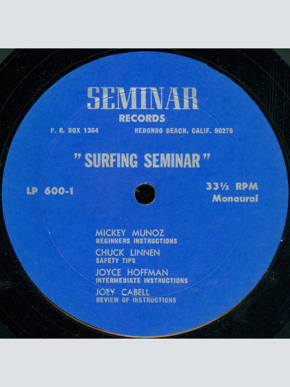 Vinyl / Various - Surfing Seminar - A Collectors' Item