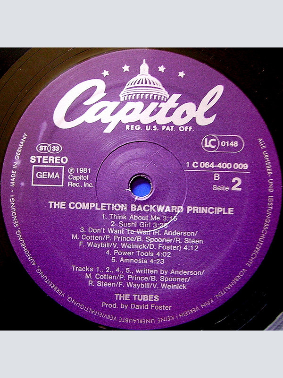 Vinyl / Tubes* - The Completion Backward Principle