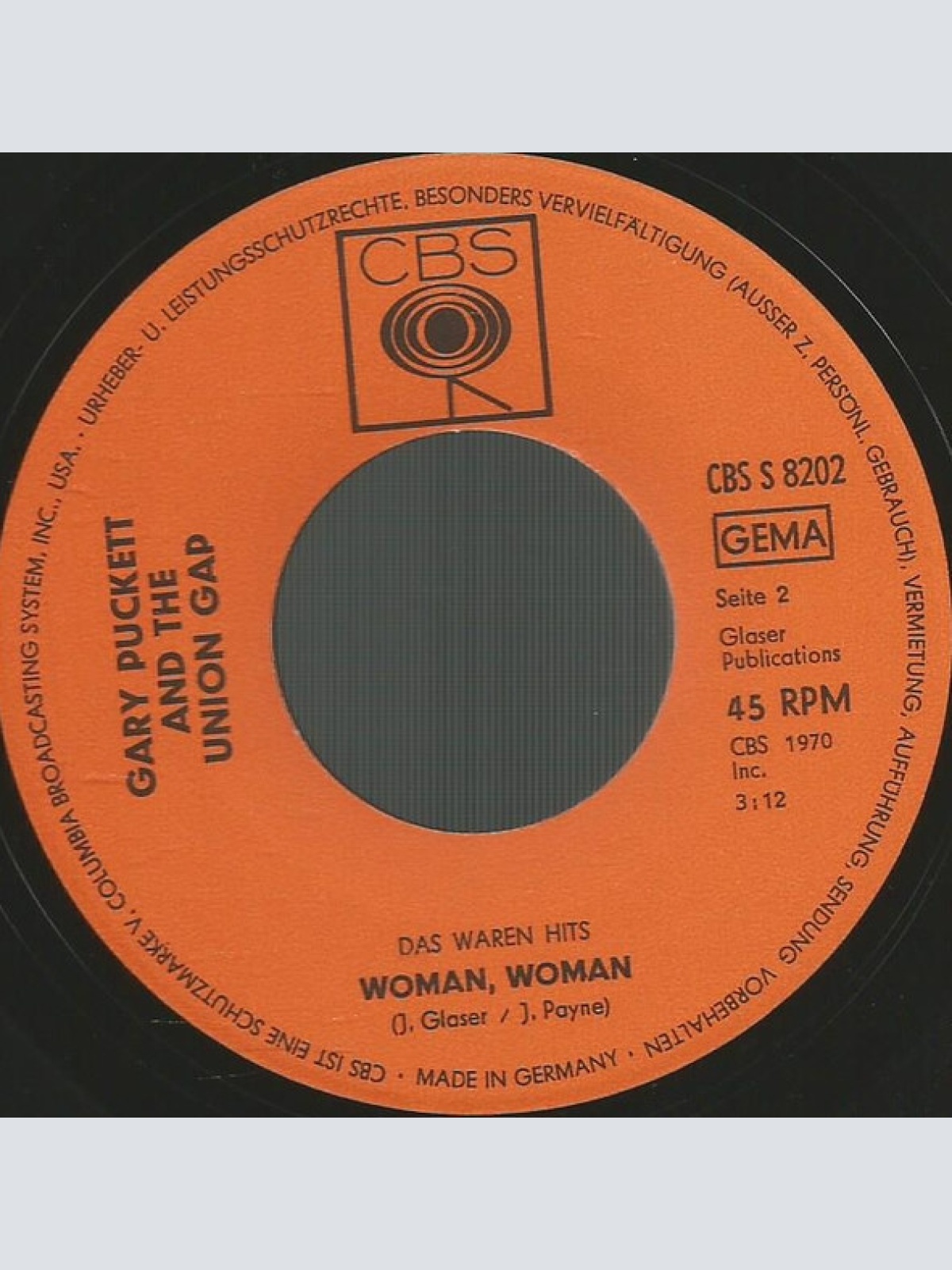 Vinyl / Gary Puckett And The Union Gap* - Young Girl / Woman, Woman