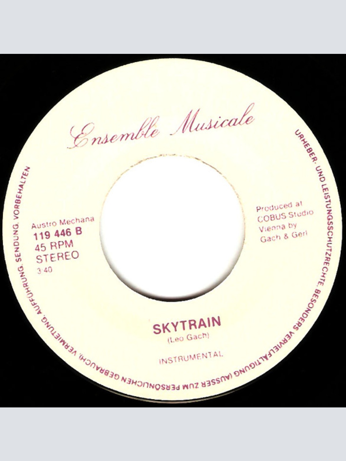 Vinyl / Ensemble Musicale - Thema Romantica / Skytrain