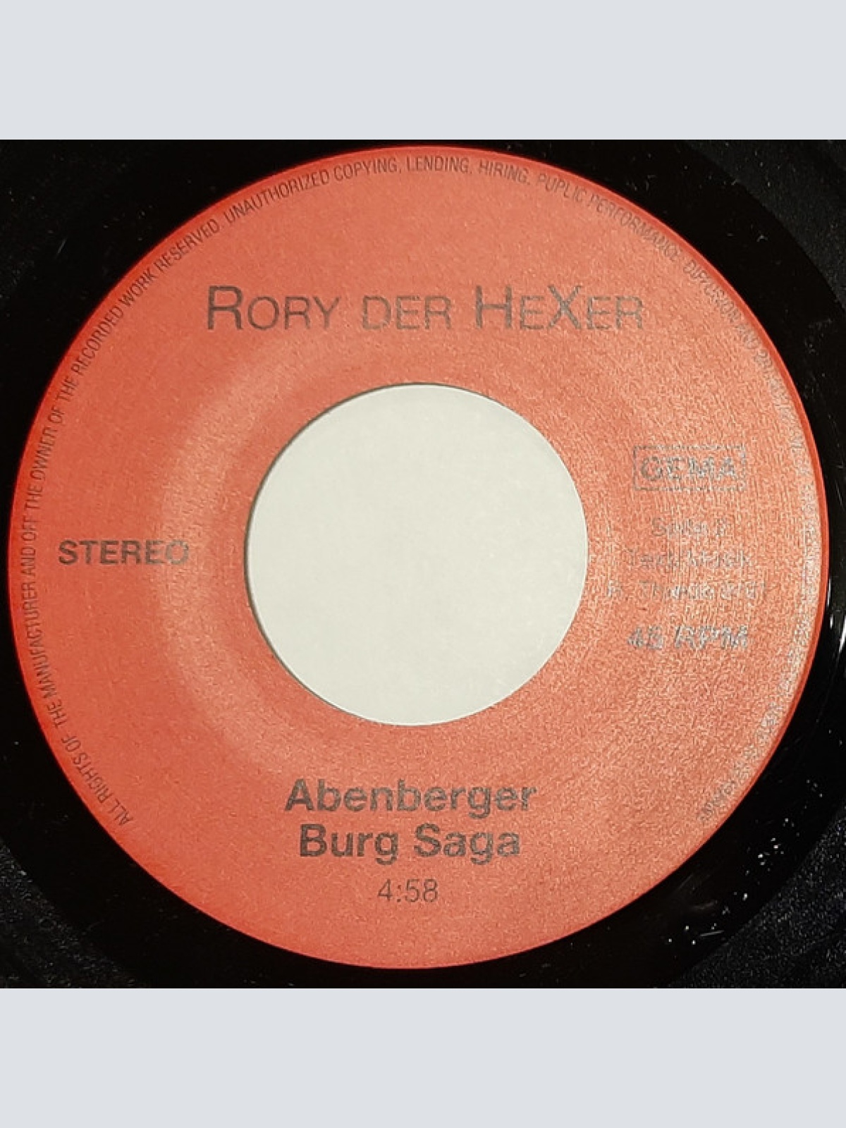 Vinyl / Rory Der Hexer - Miä Sän In Schwoubä Dou Daham!