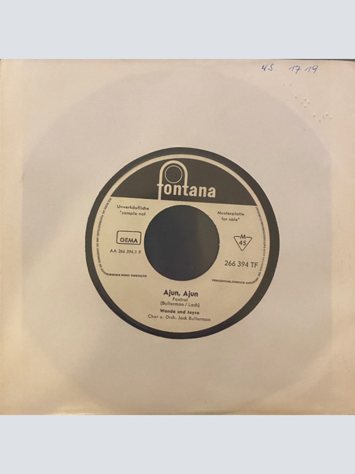 Vinyl / Wanda Und Joyce* - Ajun, Ajun / Es Gibt Ein Wunderland