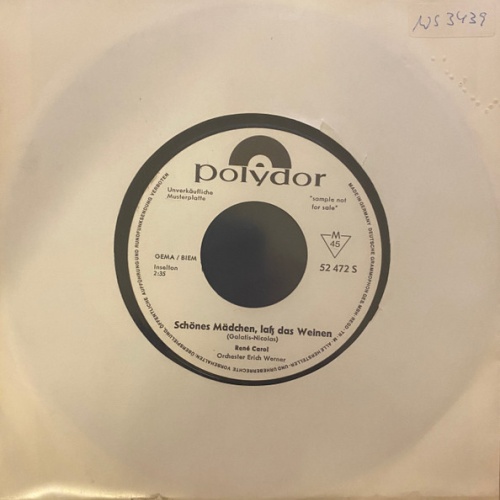 Vinyl / René Carol - Schönes Mädchen, Laß Das Weinen