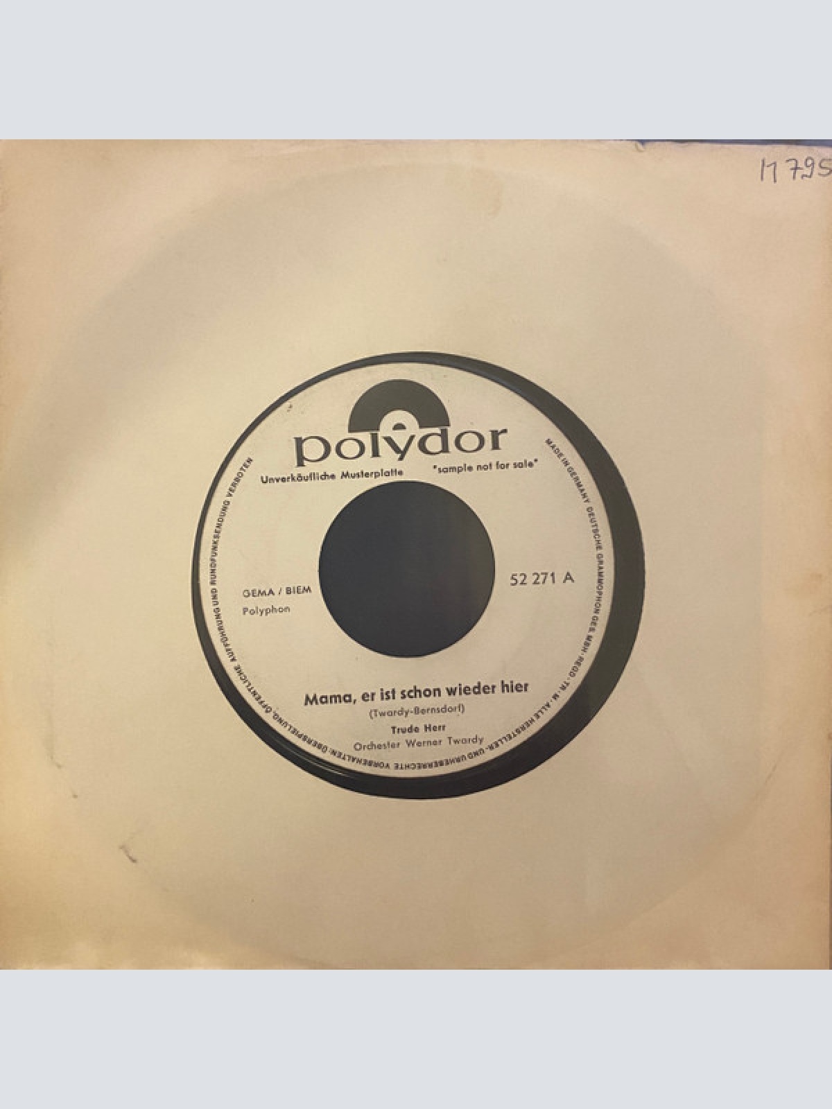 Vinyl / Trude Herr - Mama, Er Ist Schon Wieder Hier