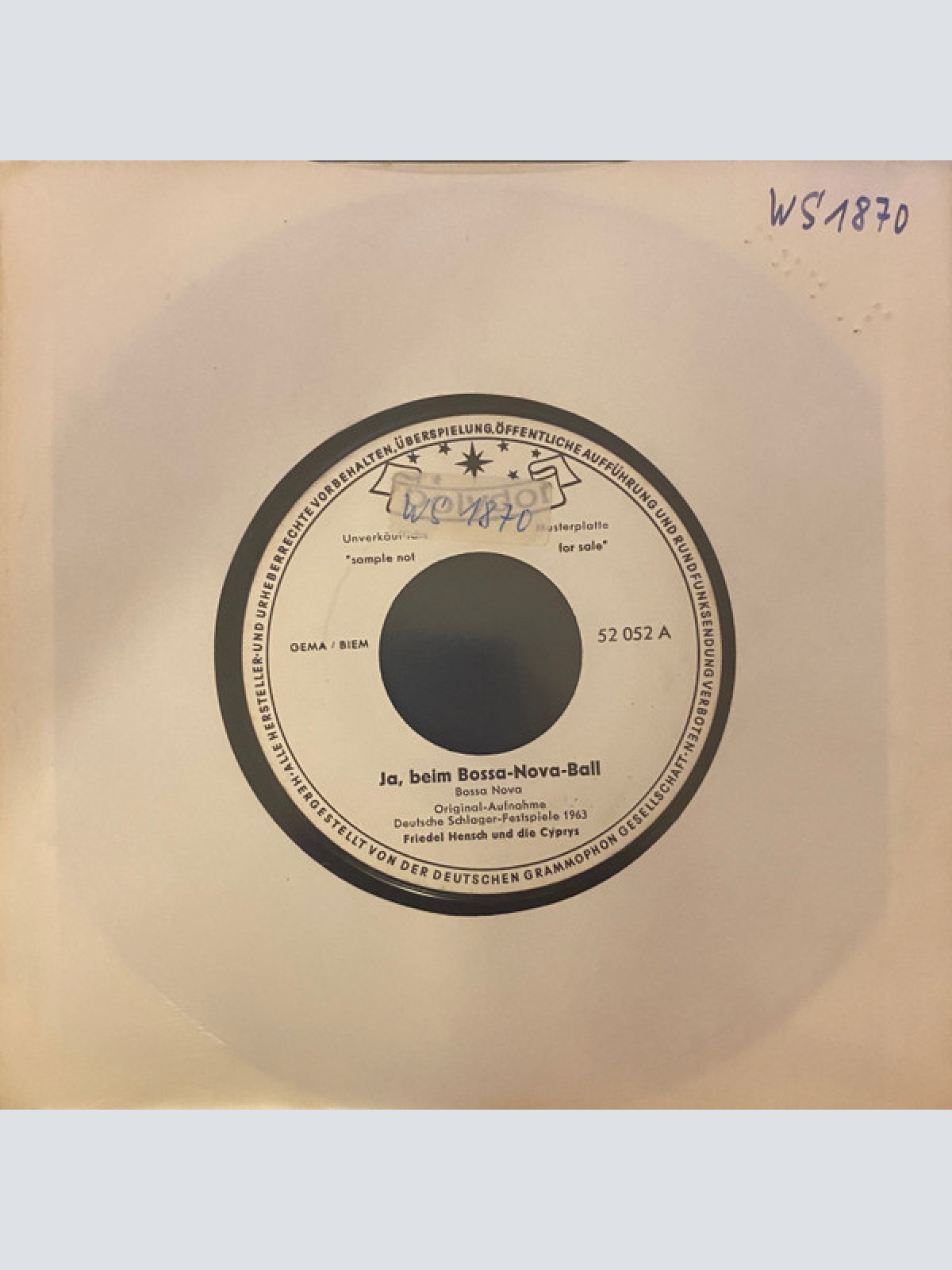 Vinyl / Friedel Hensch Und Die Cyprys - Ja, Beim Bossa-Nova-Ball