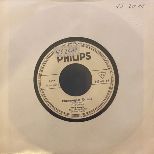 Vinyl / Willy Hagara - Champagner Für Alle