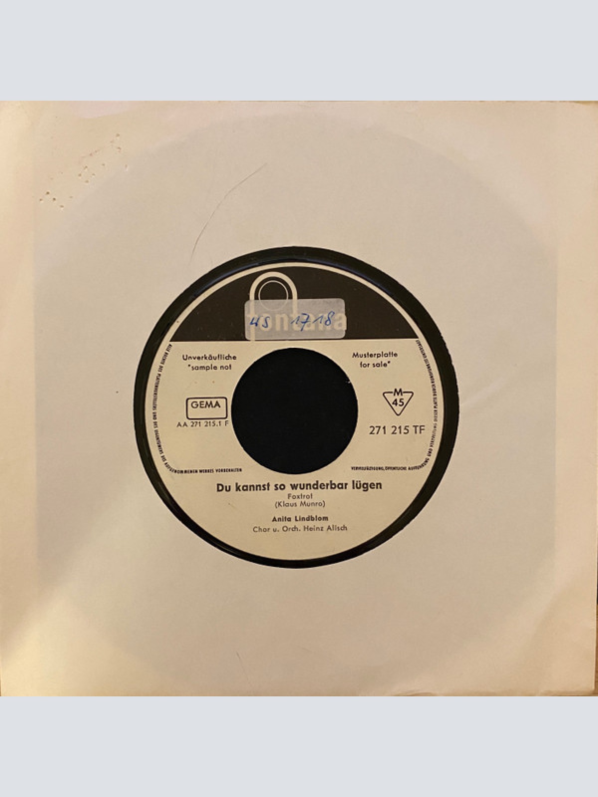 Vinyl / Anita Lindblom - Du Kannst So Wunderbar Lügen / Männer Sind Knapp