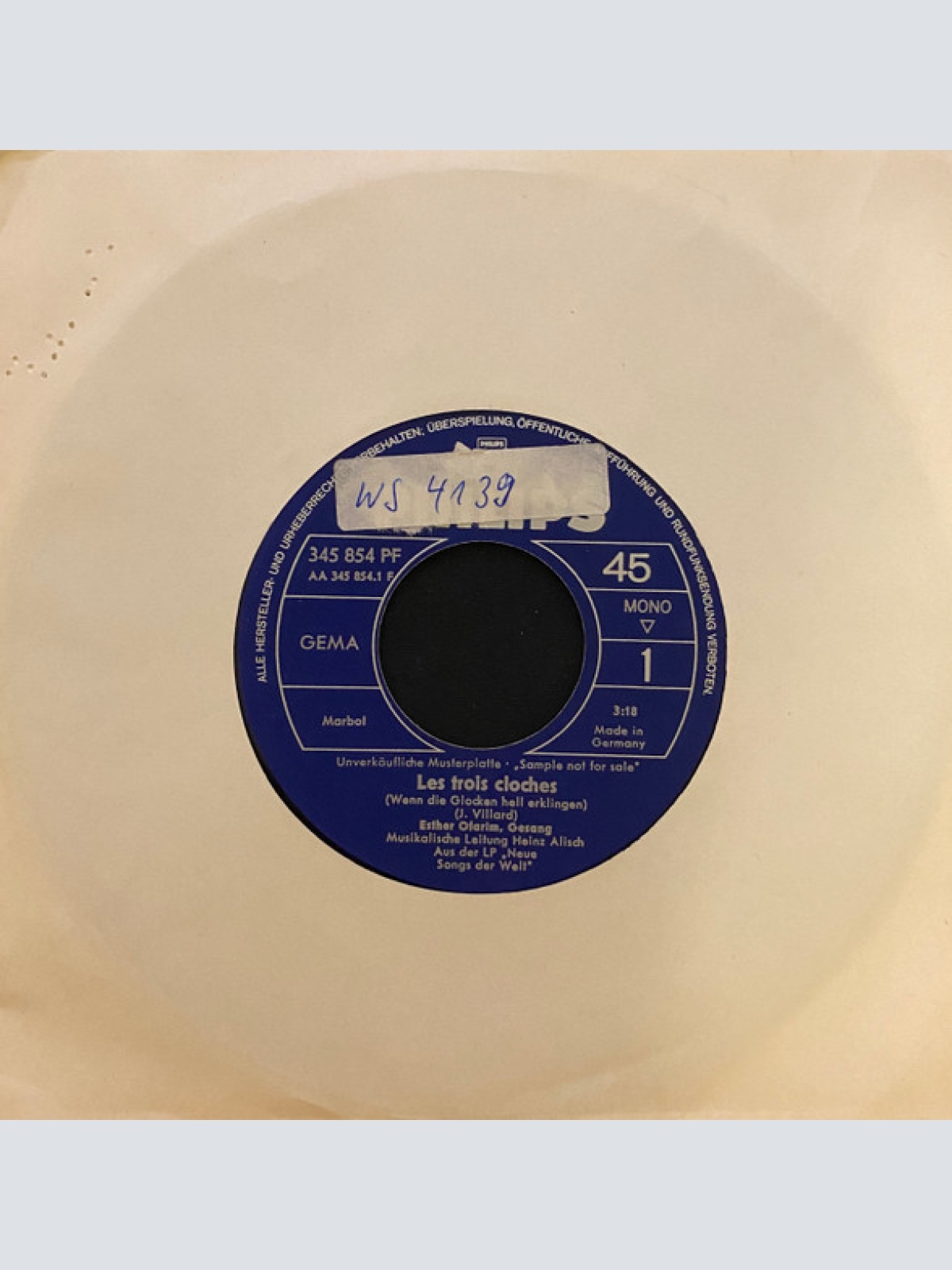 Vinyl / Esther Ofarim / Esther Und Abi Ofarim* - Les Trois Cloches / Drunten Im Tale