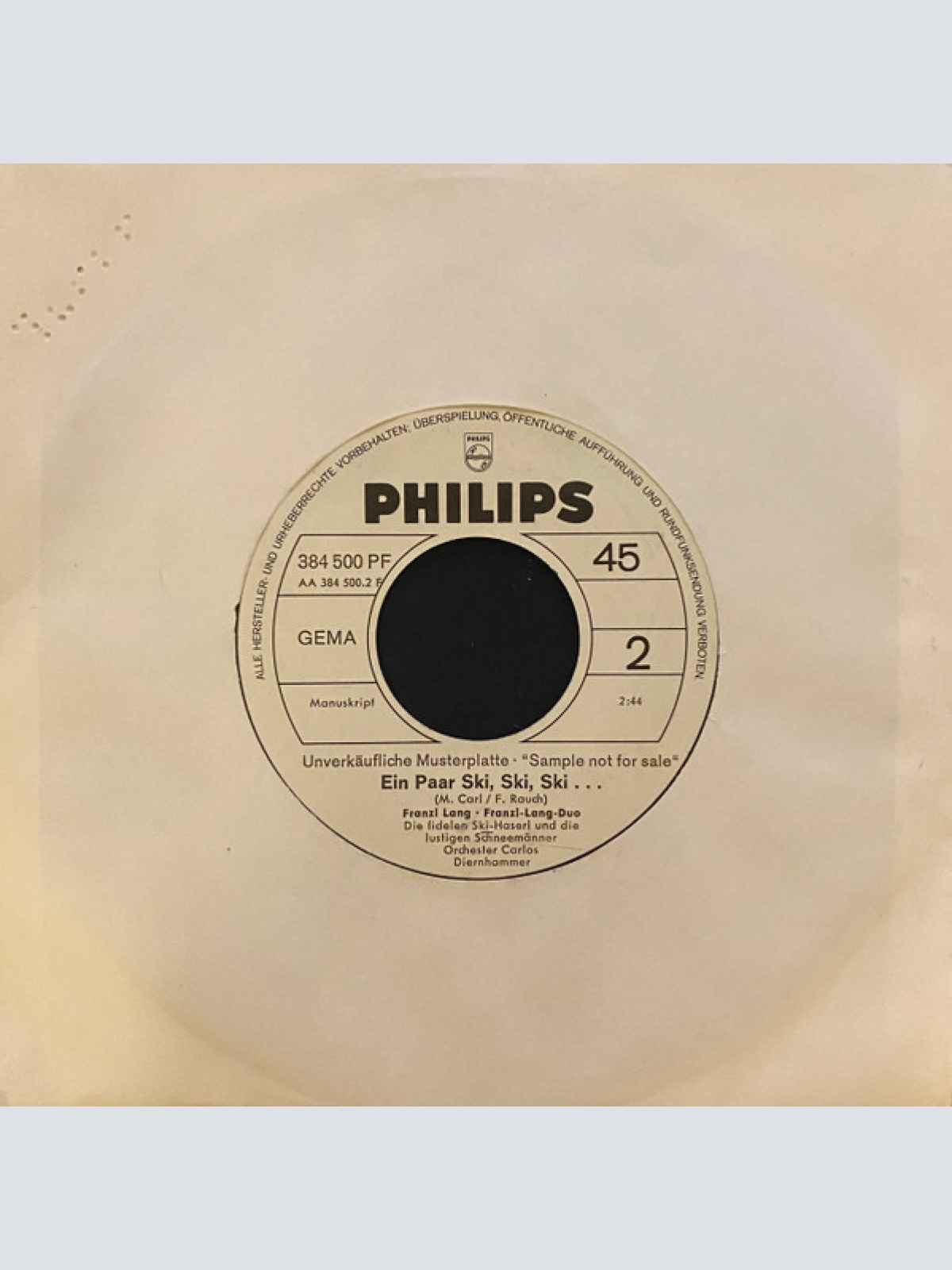 Vinyl / Franzl Lang - Zwei Spuren Im Schnee