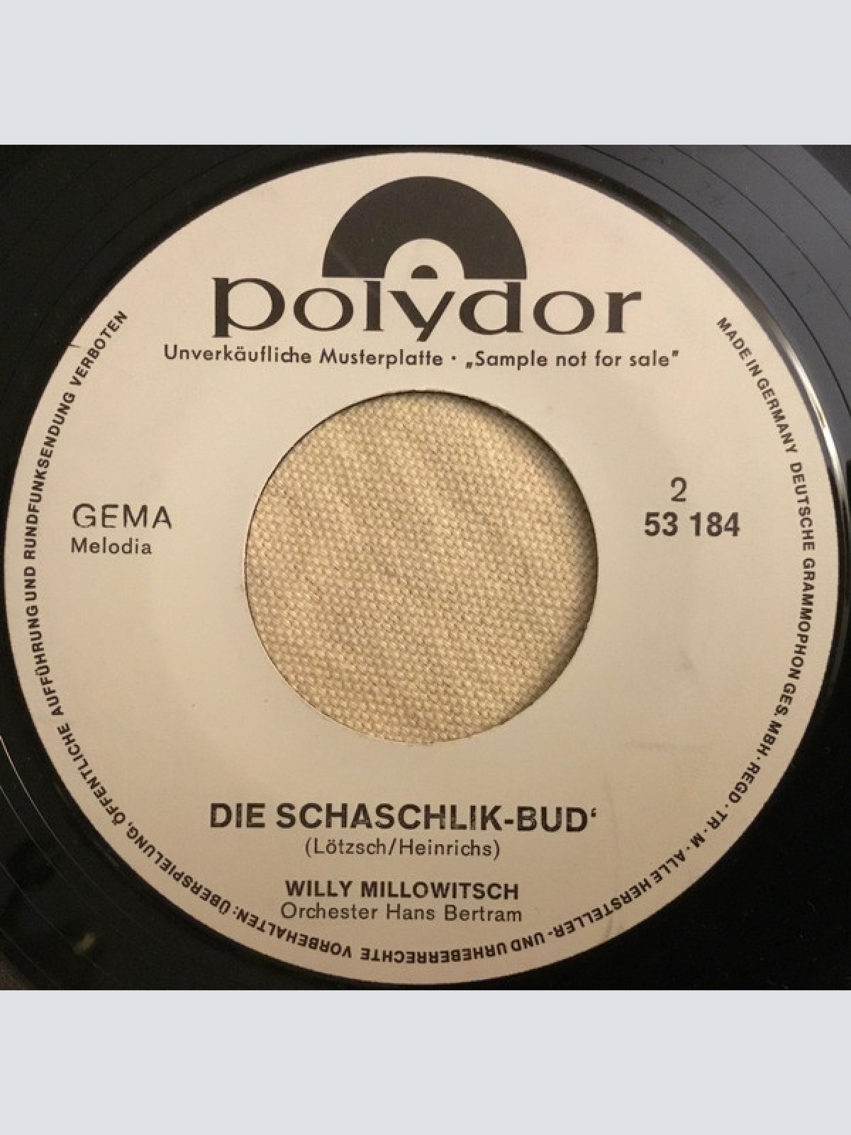 Vinyl / Willy Millowitsch - Willy-Beat / Die Schaschlik-Bud'