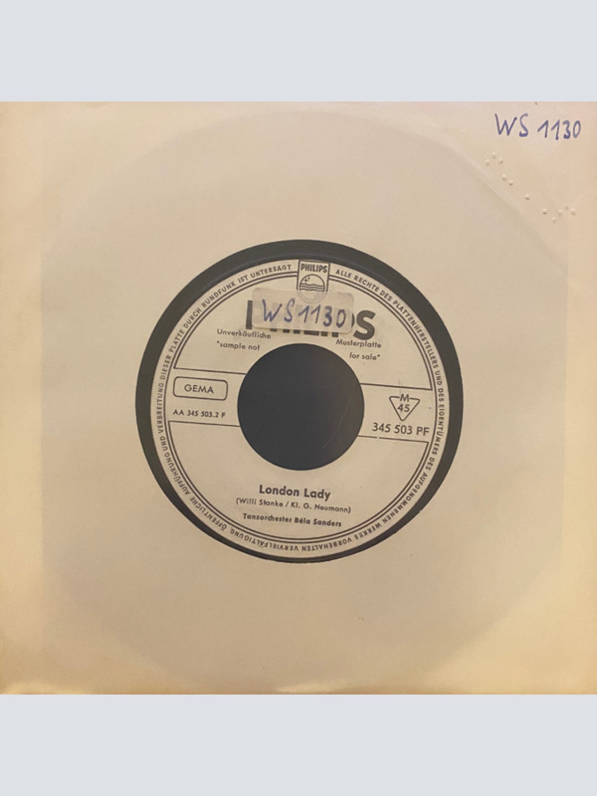 Vinyl / Tanzorchester Béla Sanders* - Fortuna-Melodie